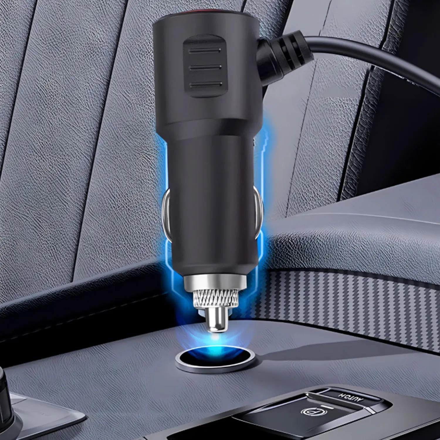 3-Way Car Lighter Splitter with USB & PD Fast Charging, 12V/24V 120W, Smart IC & Fuse, for Phones, Tablets, Car Vacuum, Heated Blankets image number 3