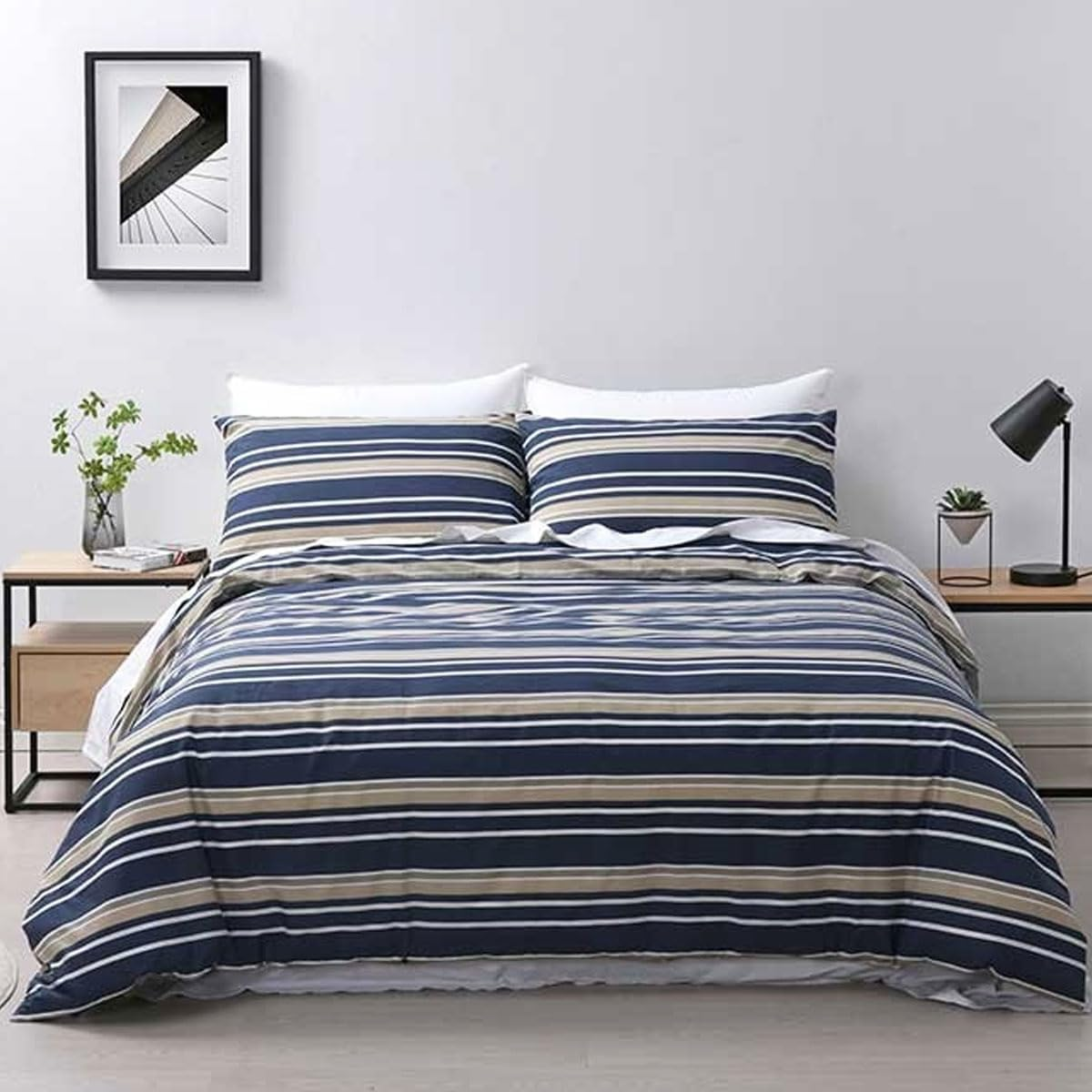 Jason Brighton Printed Quilt Cover Set Midnight Blue Double image number 2