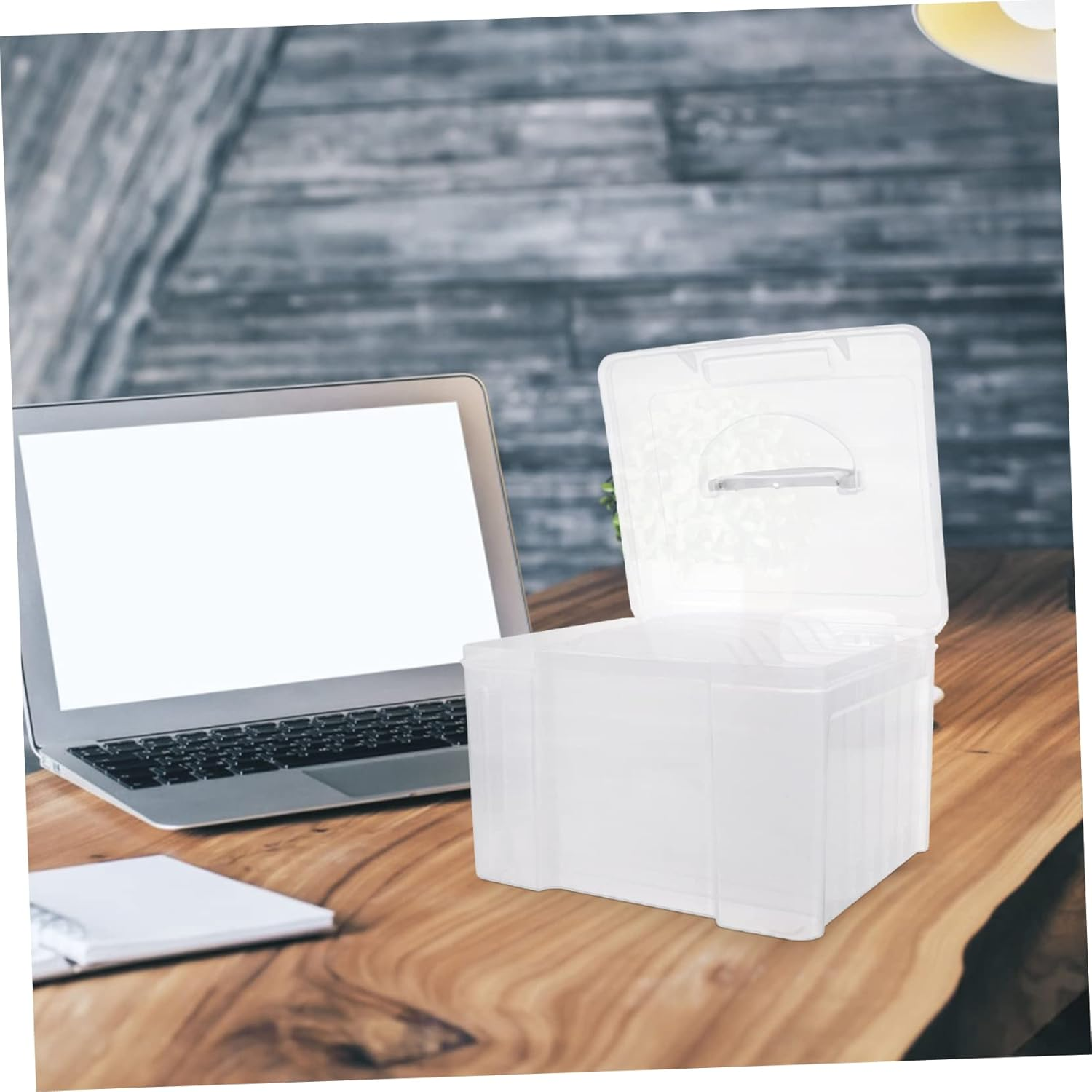 Tofficu Photo Box Greeting Card Sorting Box Compartments Portable for Home and Craft Diy Scrapbook Organization