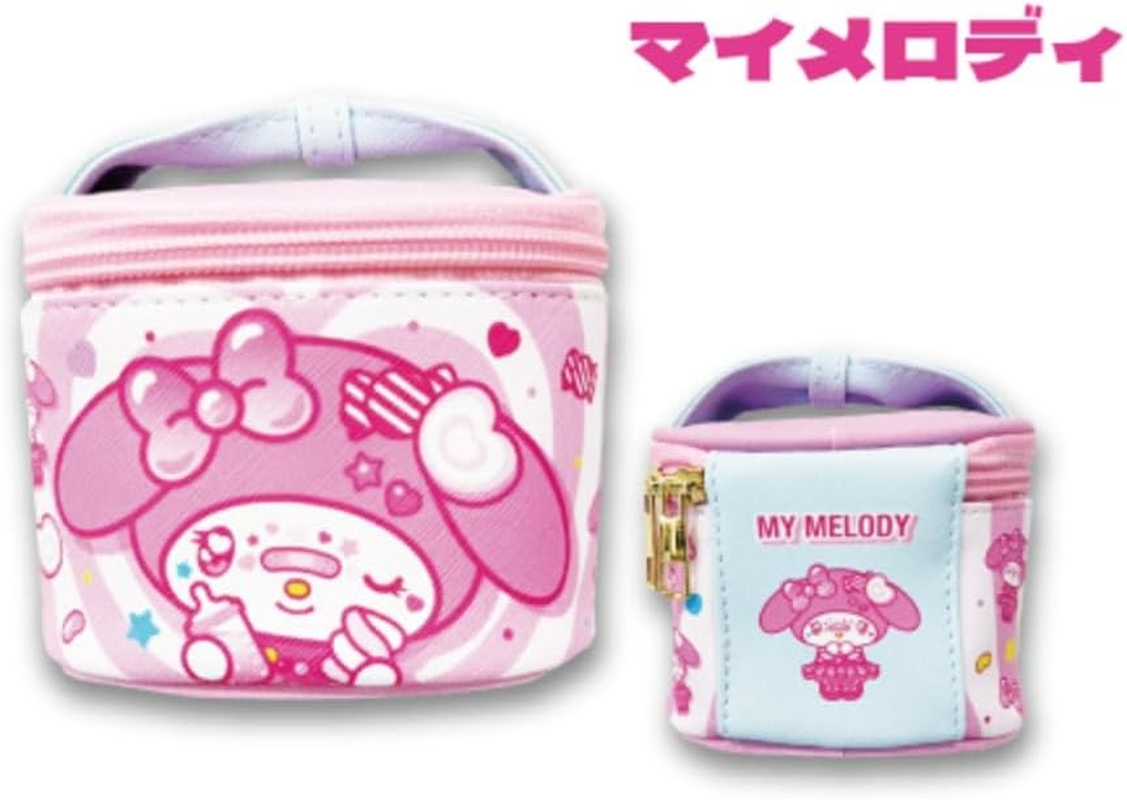 Hatayama Shoji Sanrio 34203142 Decora My Melody Mini Vanity Pouch, Approx. H 3.1 X W 4.1 X D 3.3 Inches (8 X 10.5 X 8.5 Cm) image number 1