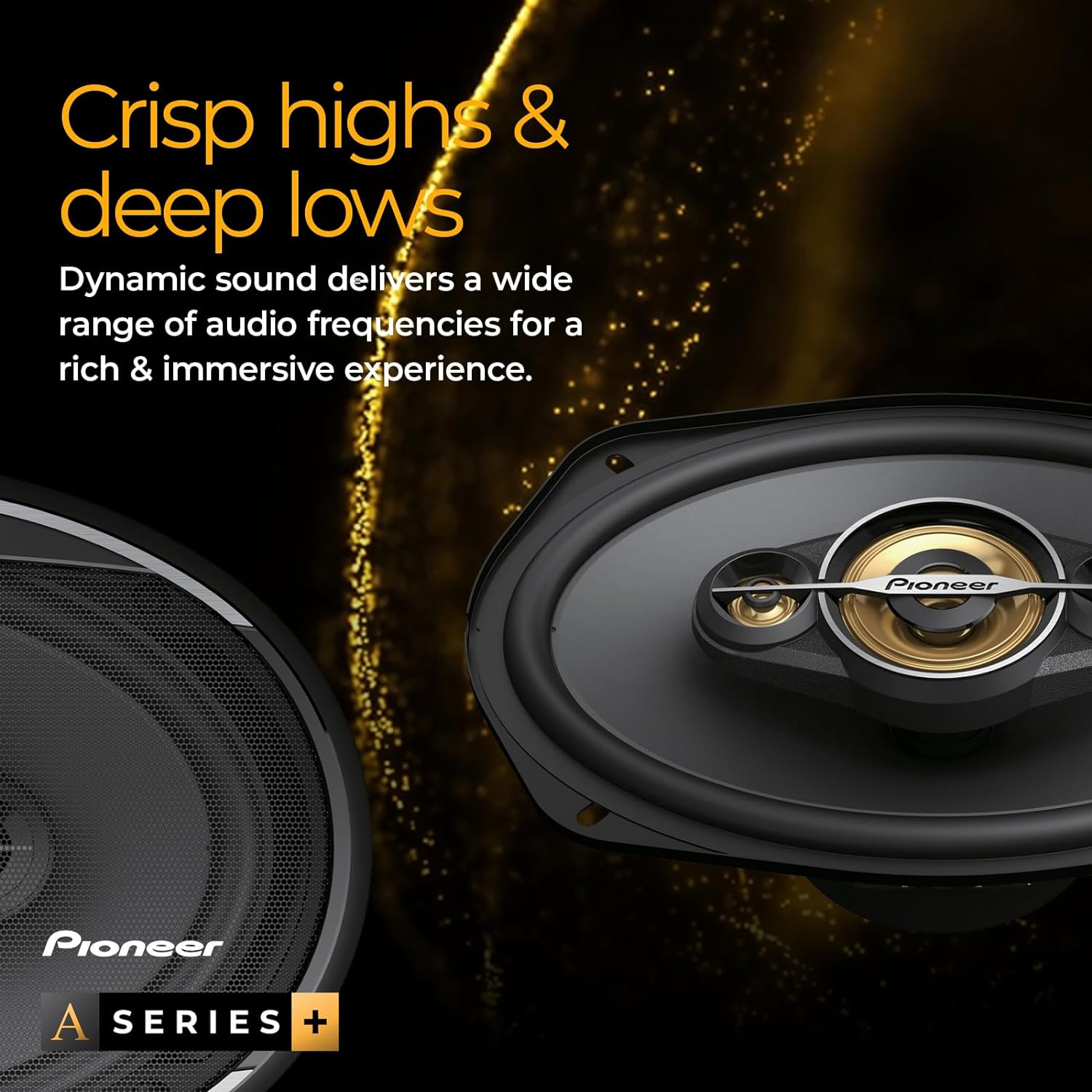 PIONEER TS-A6991F, 5-Way Coaxial Car Audio Speakers, Full Range, Clear Sound Quality, Easy Installation and Enhanced Bass Response, Deep Basket 6&rdquo; X 9&rdquo; Oval Speakers