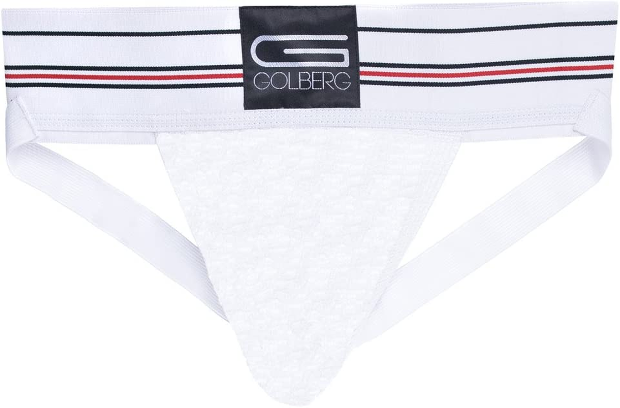 GOLBERG G Athletic Supporter - Waistband Contoured for Comfort - Active White Color - Multiple Sizes