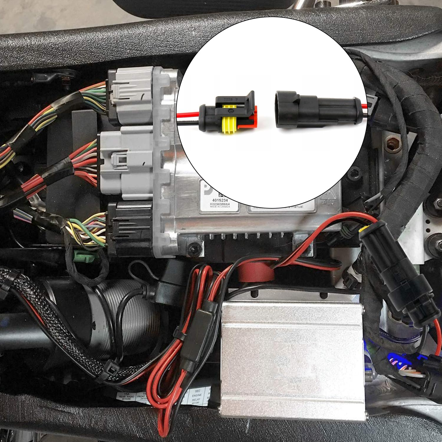 Automotive Electrical Connector 16AWG 10 Kits 2 Pin Plug Socket Quick Disconnect Waterproof 2 Way Wire Connectors with 10Cm Wire AWG Male and Female Way Marine 1.5Mm Series Terminal Connector