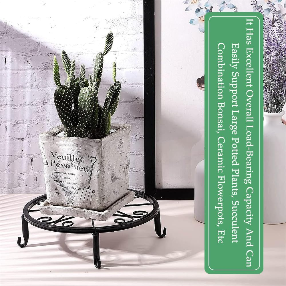 5 Pack Metal Plant Stand for Outdoor Indoor Plants Heavy Duty Flower Pot Stands for Multiple Plant Rustproof round Flower Pots Holder for Home Garden image number 3