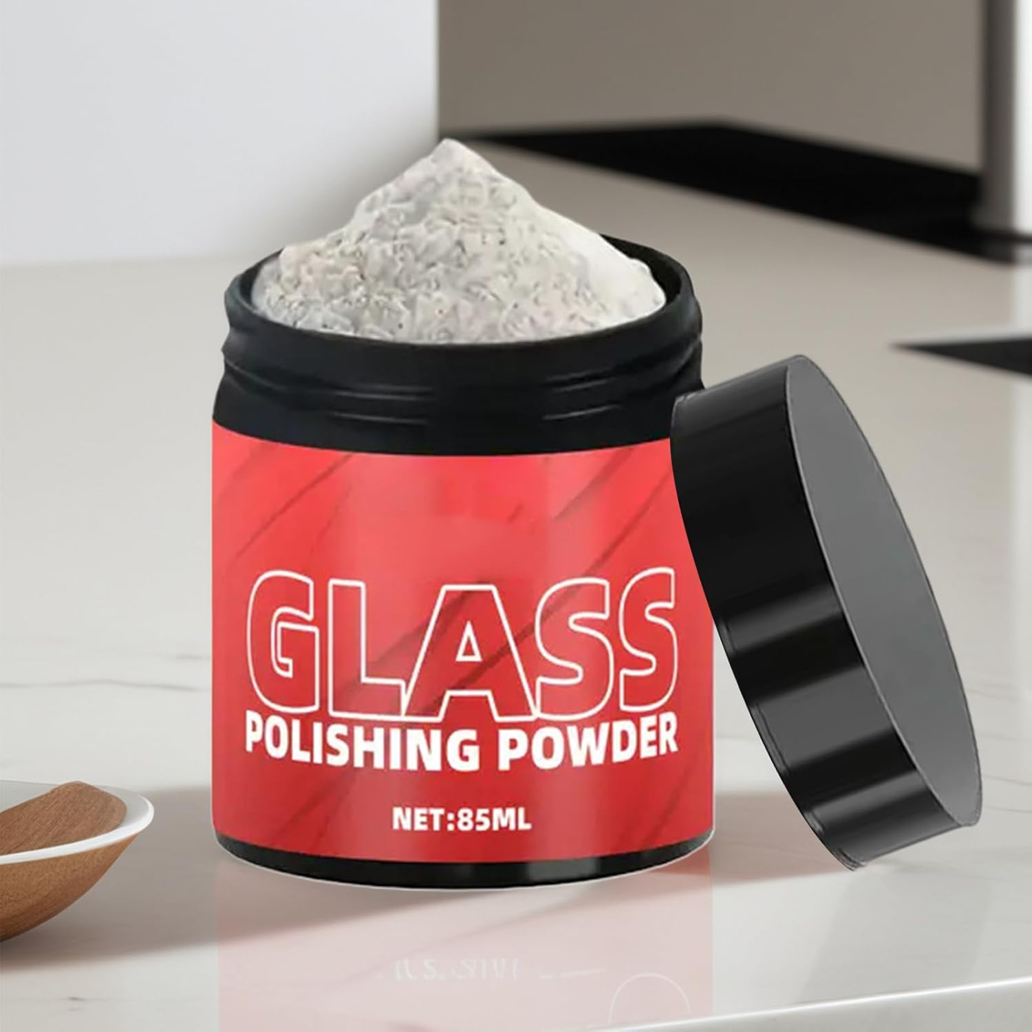 Polish Powder for Glass | Windshield Scratch Remover Oil Film Cleaner 85Ml - High Performance Cleaner Automotive Detailing Supplies for Truck Windshield SUV RV Restoration image number 3