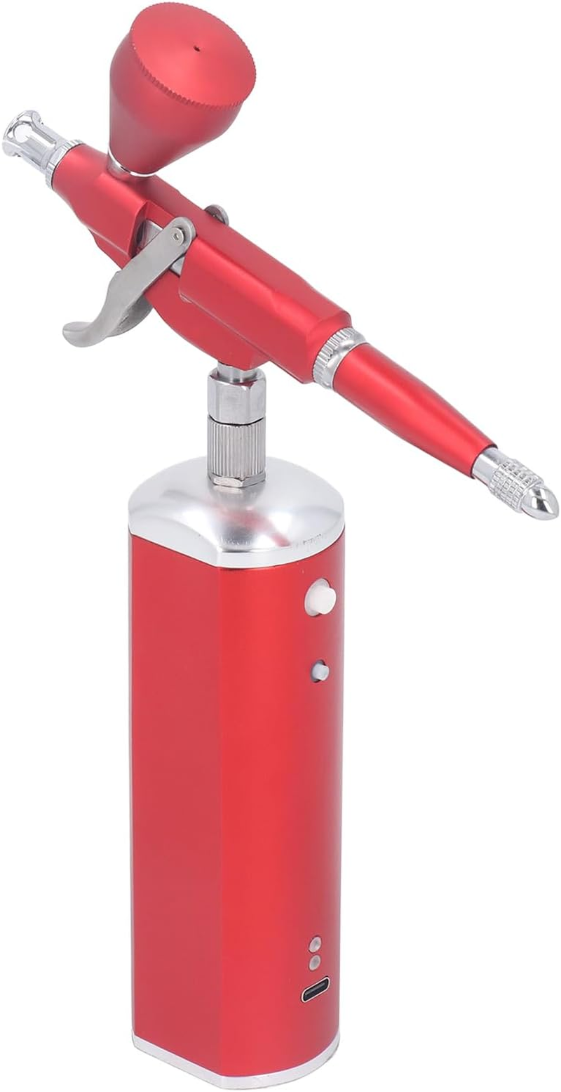 Asixxsix Mini Airbrush Kit with Compressor, 30PSI Portable Cordless Auto Airbrush Gun Kit Rechargeable Handheld Gun for Makeup, Cake Decor, Crafts Painting, Nail Art, Tattoo image number 3