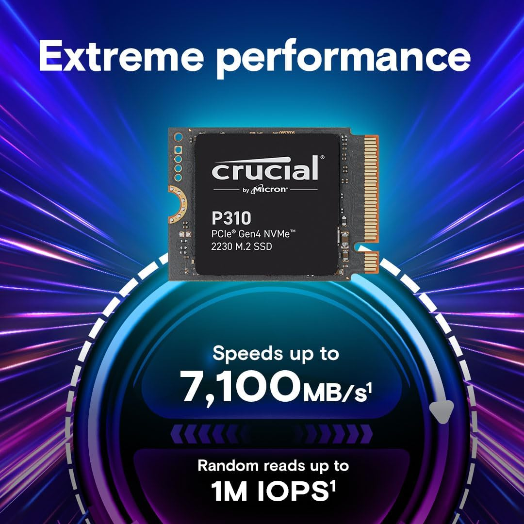 Crucial New 2024 P310 Pcie Gen4 2230 Nvme M.2 SSD, 2TB image number 4