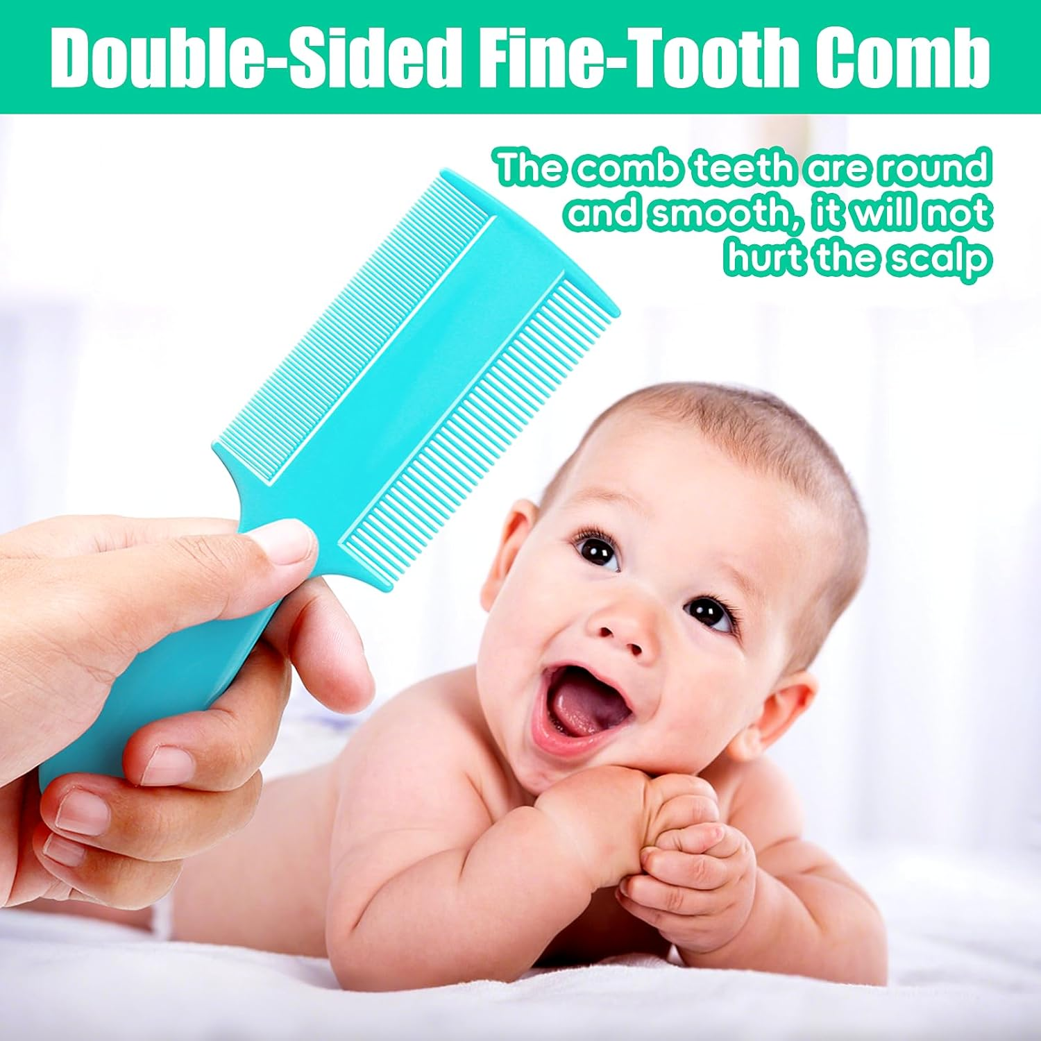 Cradle Cap Brush for Babies, 5Pcs Cradle Cap Treatment Set with Soft Bristle Brushes Silicone Scrubber Long Comb for Newborn Bathing Essentials Baby Brush and Comb Set (Green) image number 1