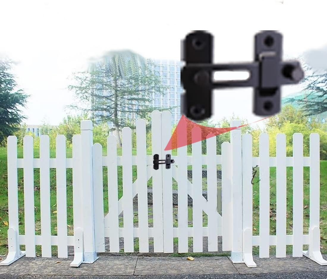 Flip Door Sliding Latch, 180 Degree Stainless Steel Latch, Safety Door Lock, Right Angle Curved Door, Buckle, Brushed Finish Extra Large Size (180&deg;-100Mm) image number 1