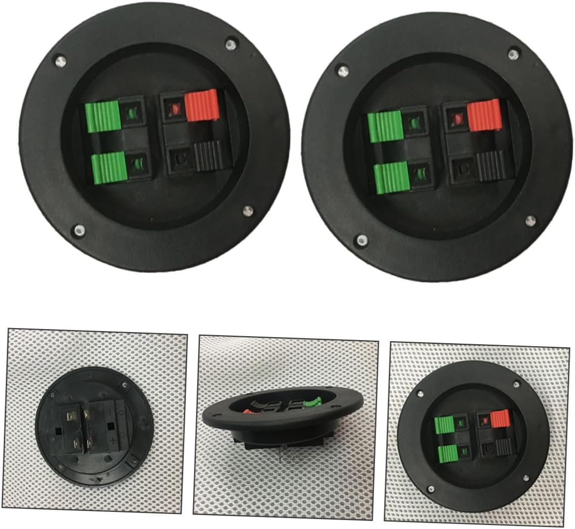 SECFOU 2PCS Loudspeaker Terminal Cups Speaker Connector DIY Sound Equipment Accessories for Home Audio Subwoofer with Secure Pin Terminals