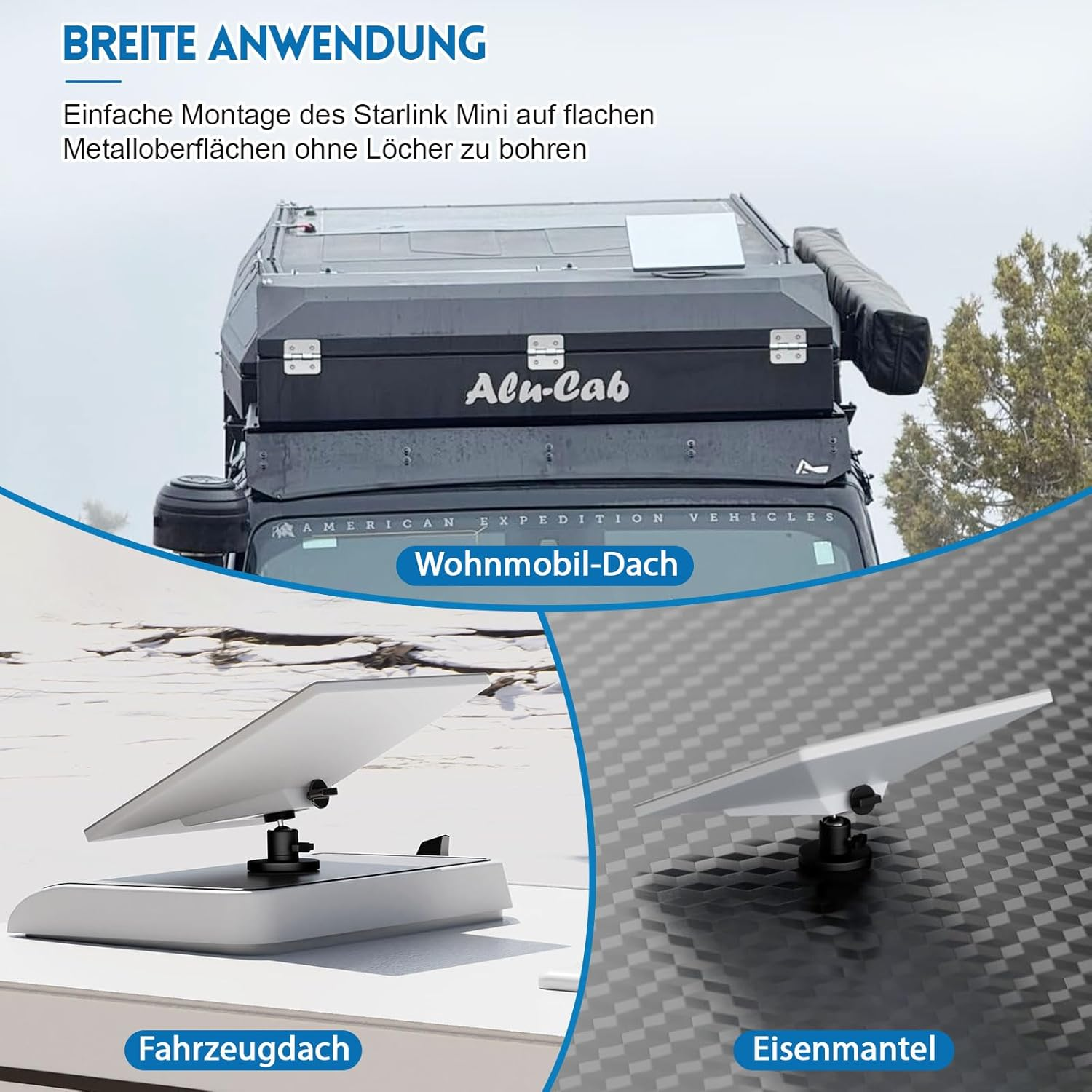 LOMGDOVC Starlink Mini Aluminum Alloy Tripod Adapter 1/4"-20 Thread Compatible with Standard Tripods, Ideal for Motorhome, Outdoor, Camping image number 4