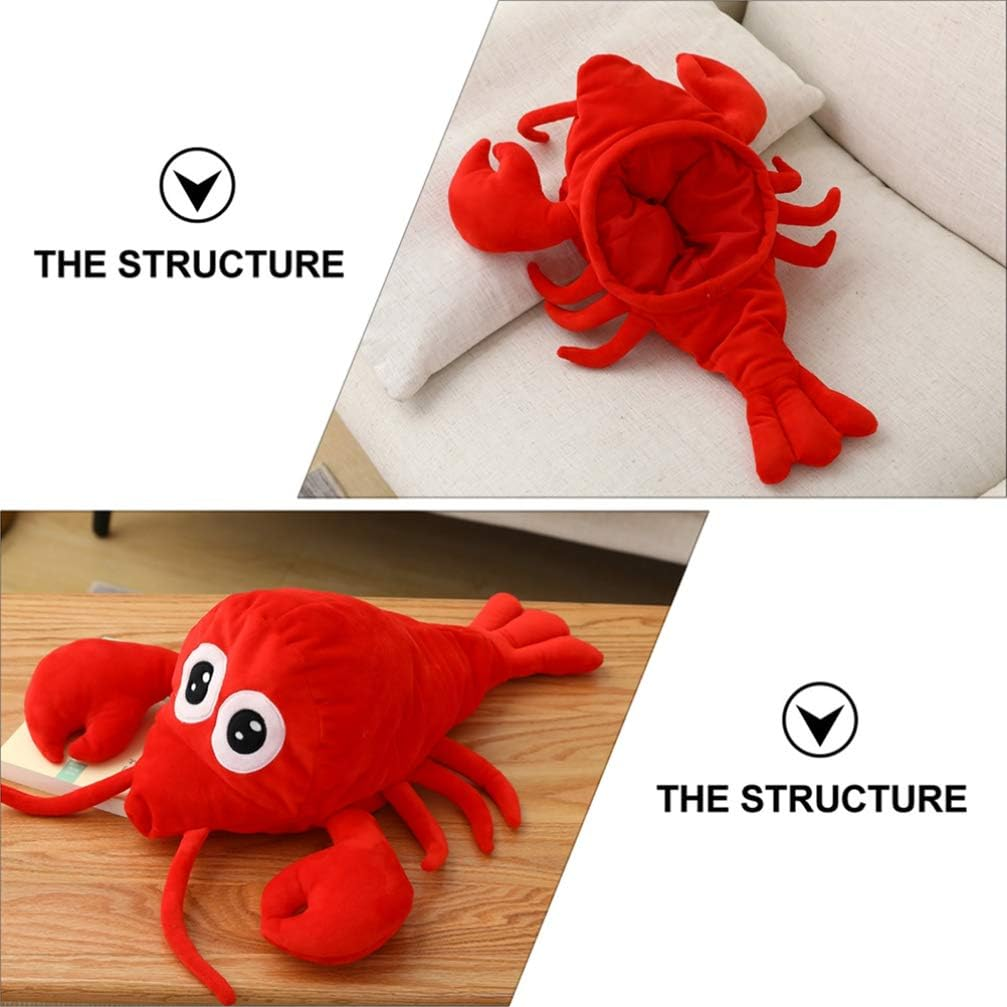 KESYOO Lobster Hat Funny Party Hats Plush Animal Hat for under the Sea Theme Party Dress up Costume Accessories Masquerade Stage Performance Props image number 5