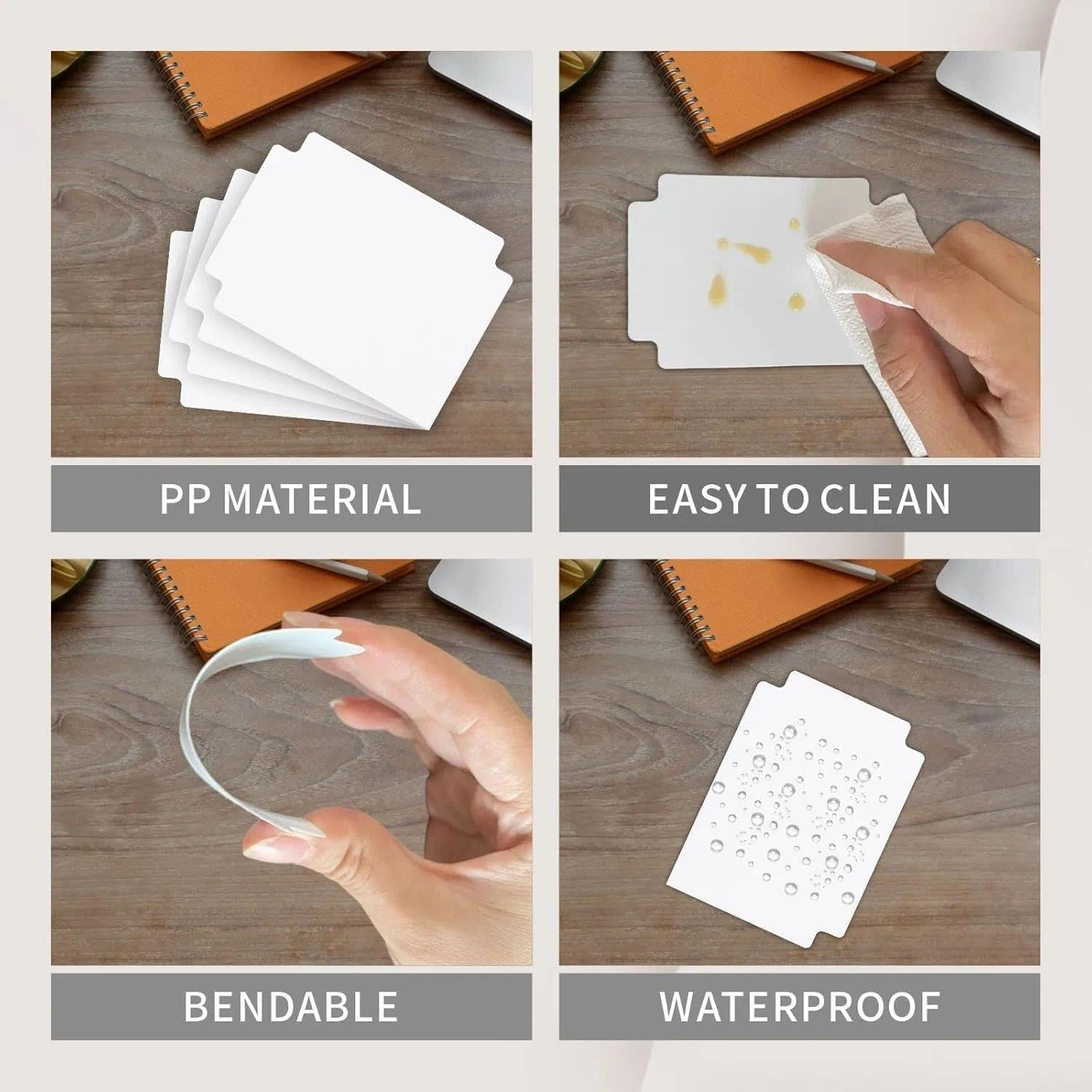 Leralsta Trading Card Dividers - 100 White Dividers with Tabs for Games & Sports Card Boxes - 2.7 X 3.8 Inches image number 1