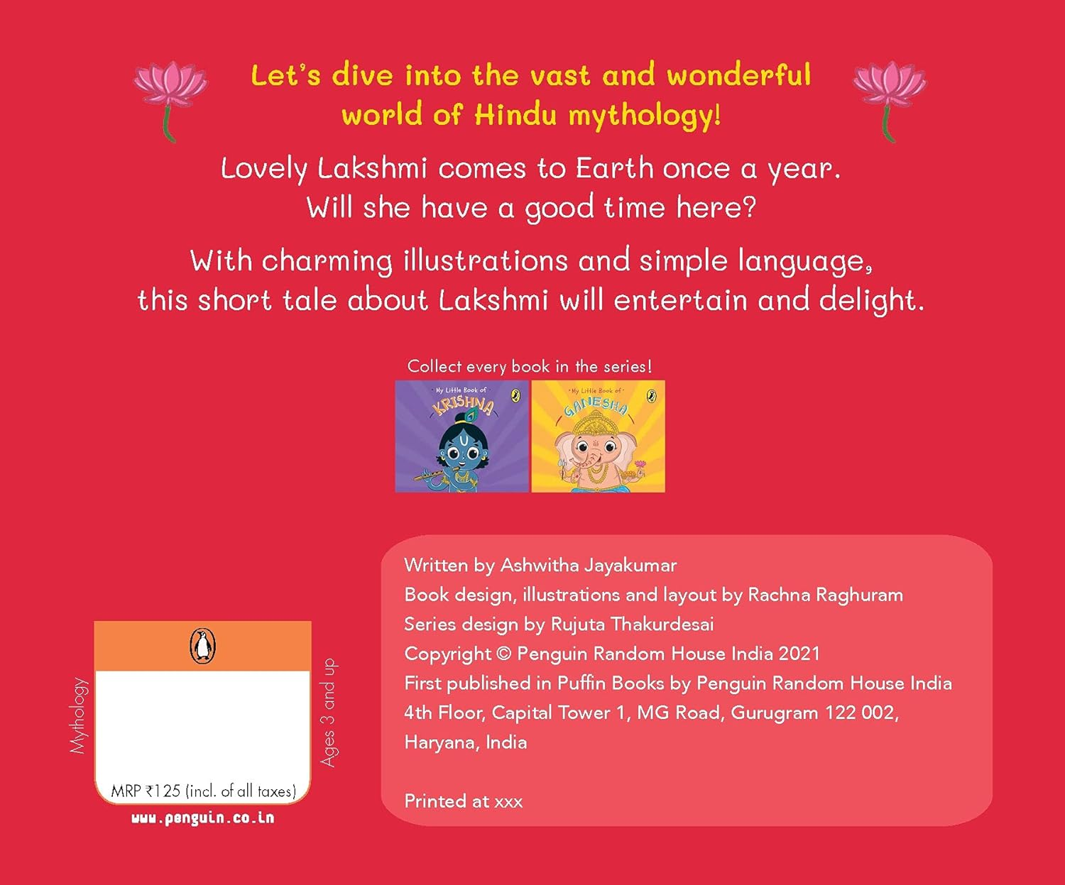 My Little Book of Lakshmi: Illustrated Board Books on Hindu Mythology, Indian Gods & Goddesses for Kids Age 3+; a Puffin Original.