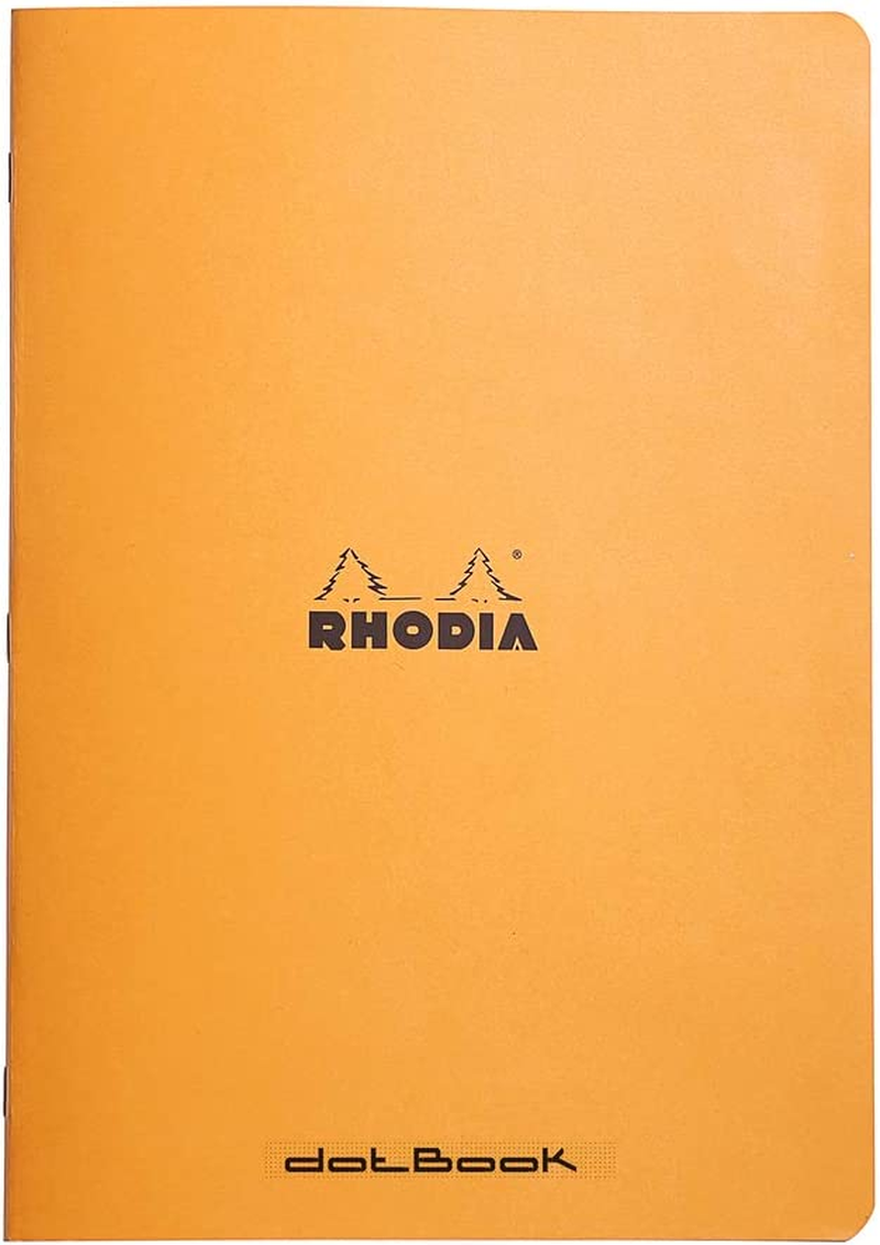 Rhodia 119200C - White Piqu&eacute; Notebook - A5 - Dot Dot - 96 Pages - White Clairefontaine Paper 80 G/M - Soft, Resistant and Waterproof Coated Card Cover - Classic