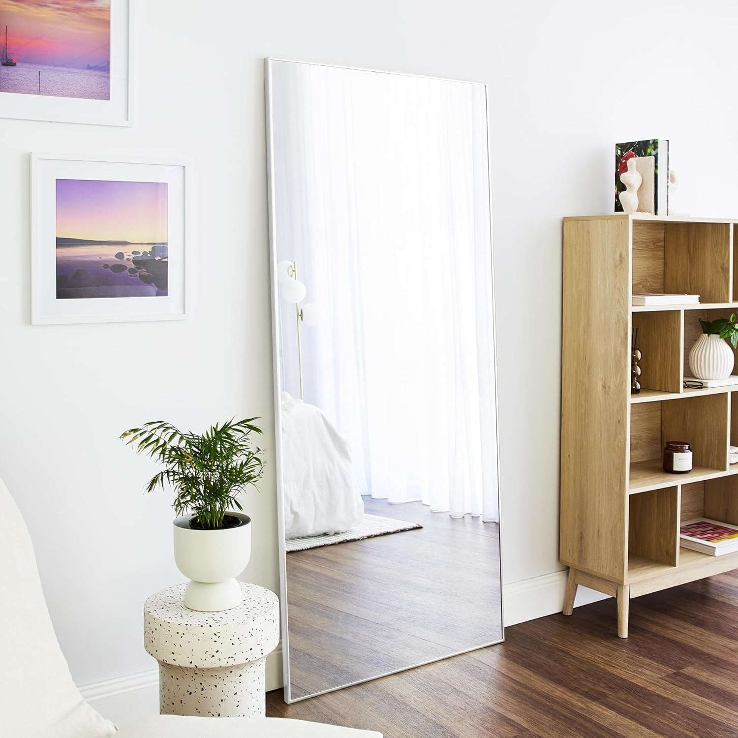 Cooper & Co. Elle 180Cm XL Rectangle Mirror White - Gunmetal Grey image number 5