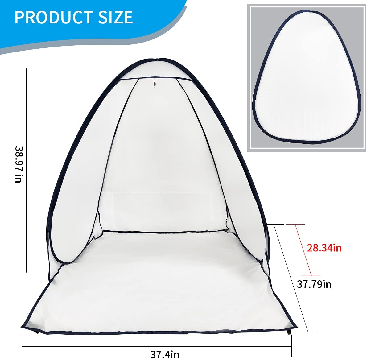 PLANTIONAL Portable Paint Tent for Spray Painting: 3.1X3.2X3.3Ft Small Spray Shelter Paint Booth for DIY Projects, Small to Medium Furniture image number 2