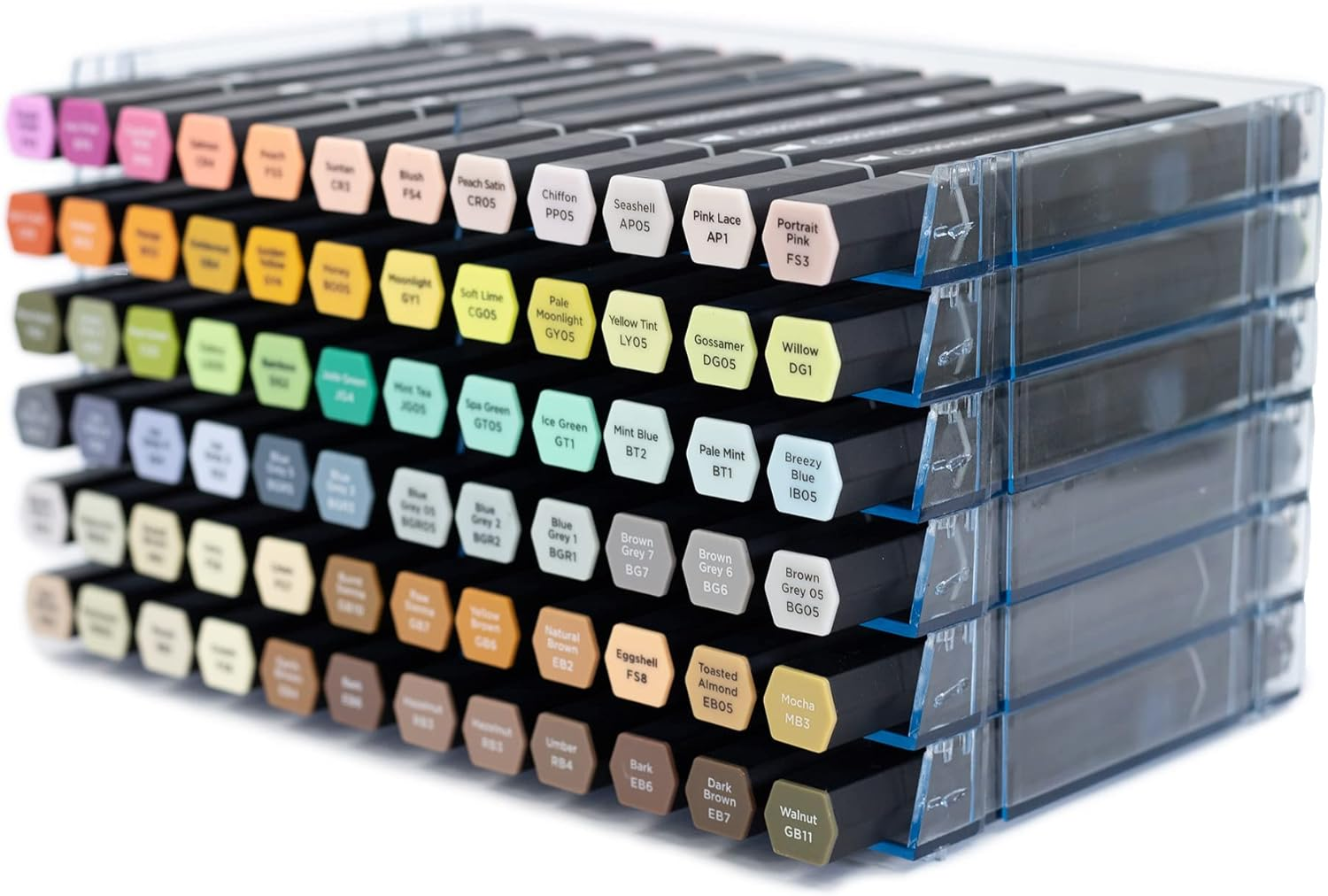 Crafter'S Companion - Universal Marker Storage System Modular System for 72 Pens (4 Trays) - Clear - Chisel