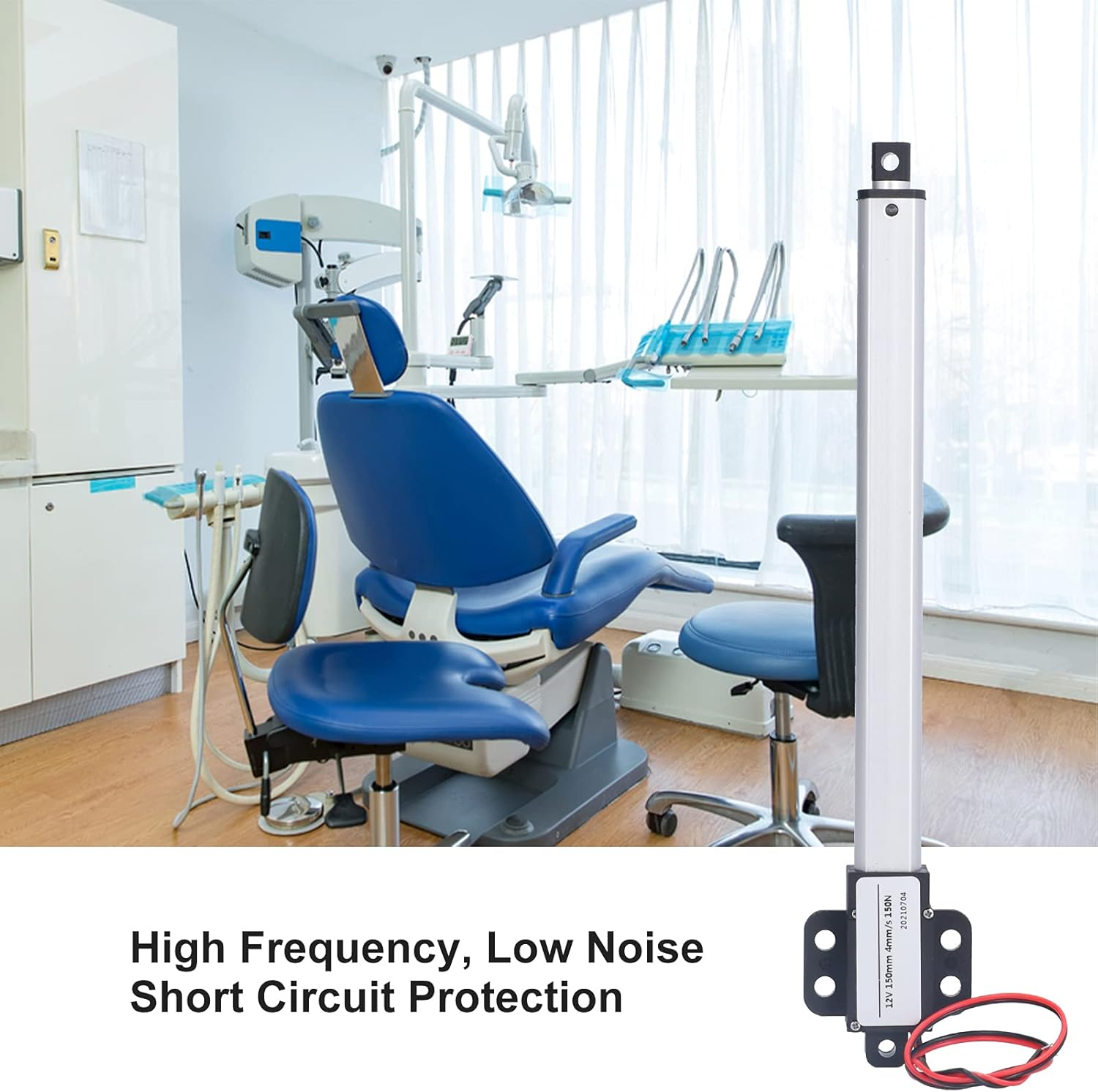 Mini Linear Actuator, 12V 150Mm Stroke High Speed Electric Micro Linear Actuator, Built in Limit Switches Low Noise Short Circuit Mini Electric Linear Actuator for Robot (Stroke 150Mm-8Mm/S-70N) image number 5