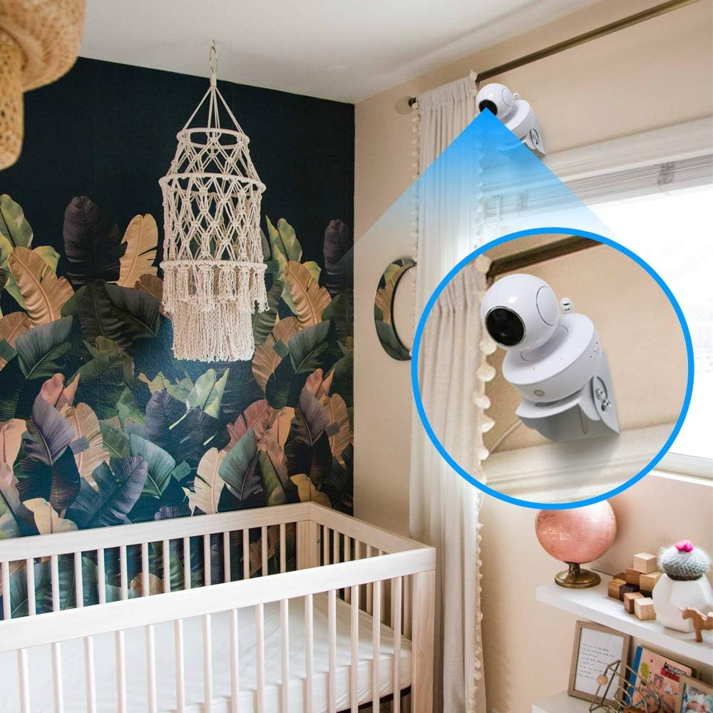 2 Pack-Adjustable Angle Wall Mount for Baby Monitor for Motorola, VAVA, Arlo, Hellobaby, Babysense Monitor, Easy Installation - Wall Mount Only image number 4