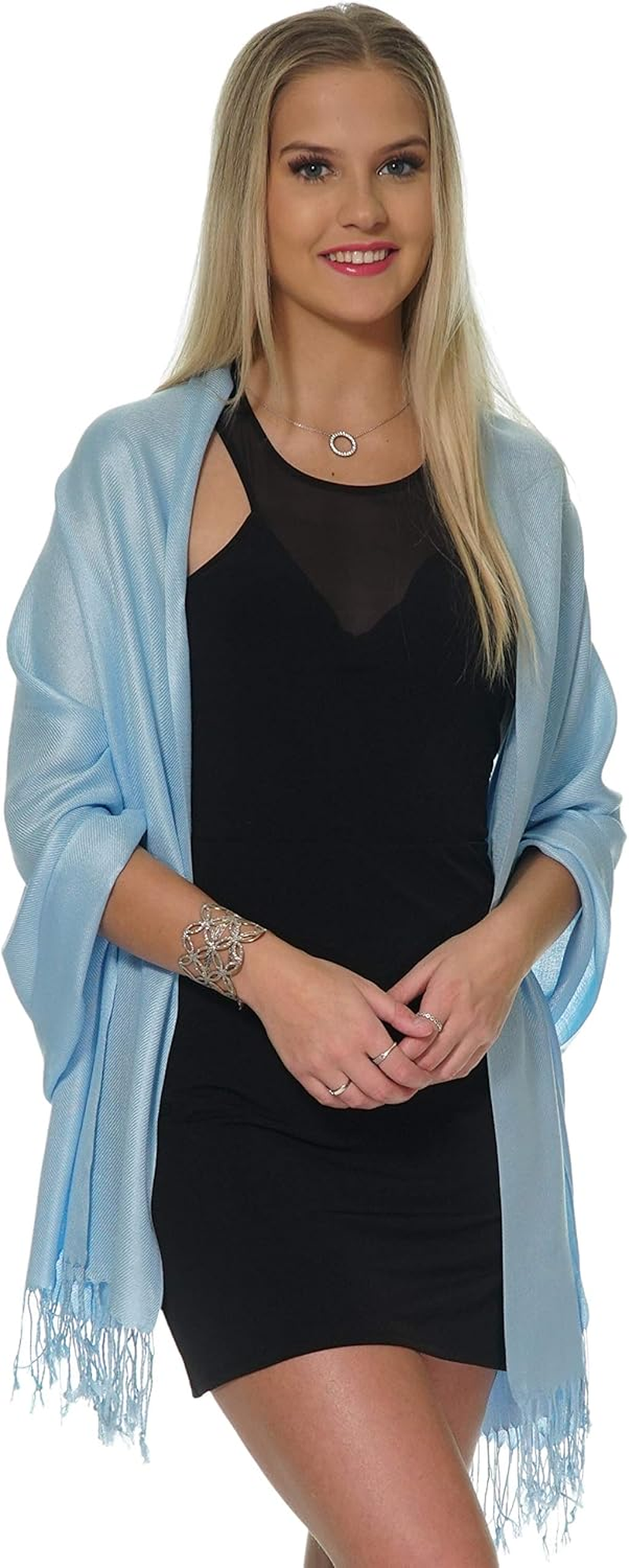 Pashmina Shawls and Wraps for Evening Dresses, Large Soft Pashminas Wedding Shawl image number 2