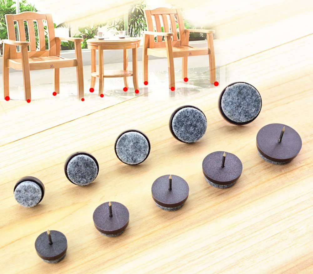 Pack of 40 Heavy Duty Felt Nail-On Slider Glide Pad Furniture Chair Tables Leg Feet Pads Table Wood Floor Protectors image number 1
