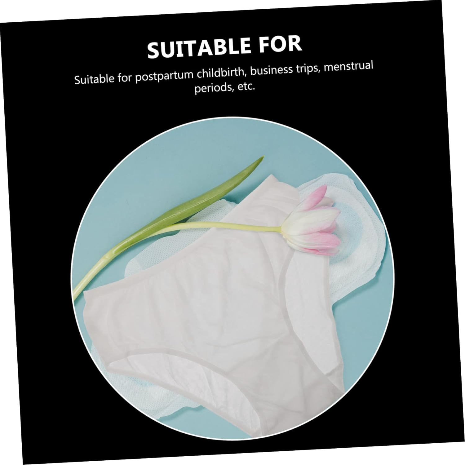 4Pcs Disposable Postpartum Maternity Panties White XXL Flexible Soft Elastic Underwear for Pregnant Women Postnatal Care Comfortable Breathable image number 5