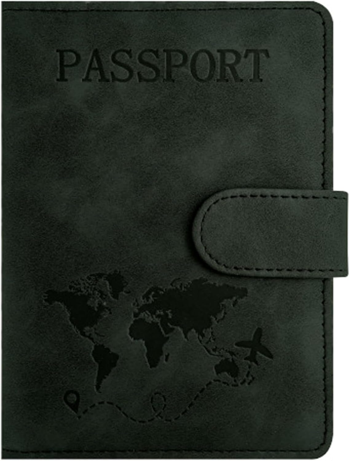 PU Leather Passport Travel Holder - RFID - Blocking Document Organizer with Magnetic Closure, MH MOIHSING Passport Wallet Cover Passport Protector for Credit&Id Cards, Boarding Passes Men&Women (Pink)