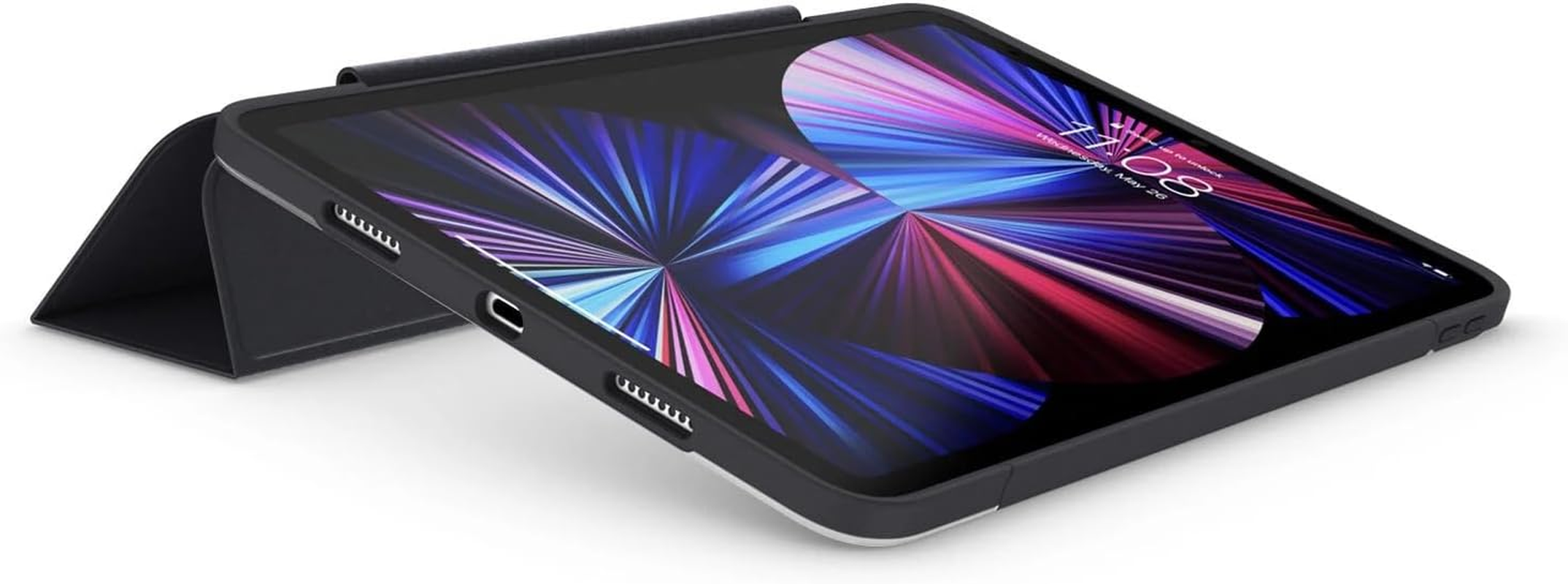 Otterbox - Symmetry Series 360 Elite Case for 11" Ipad Pro 1St/2Nd/3Rd/4Th/5Th/6Th Gen - Scratch-Resistant Tablet Case with Folio and Apple Pencil Holder (Scholar Grey) image number 4