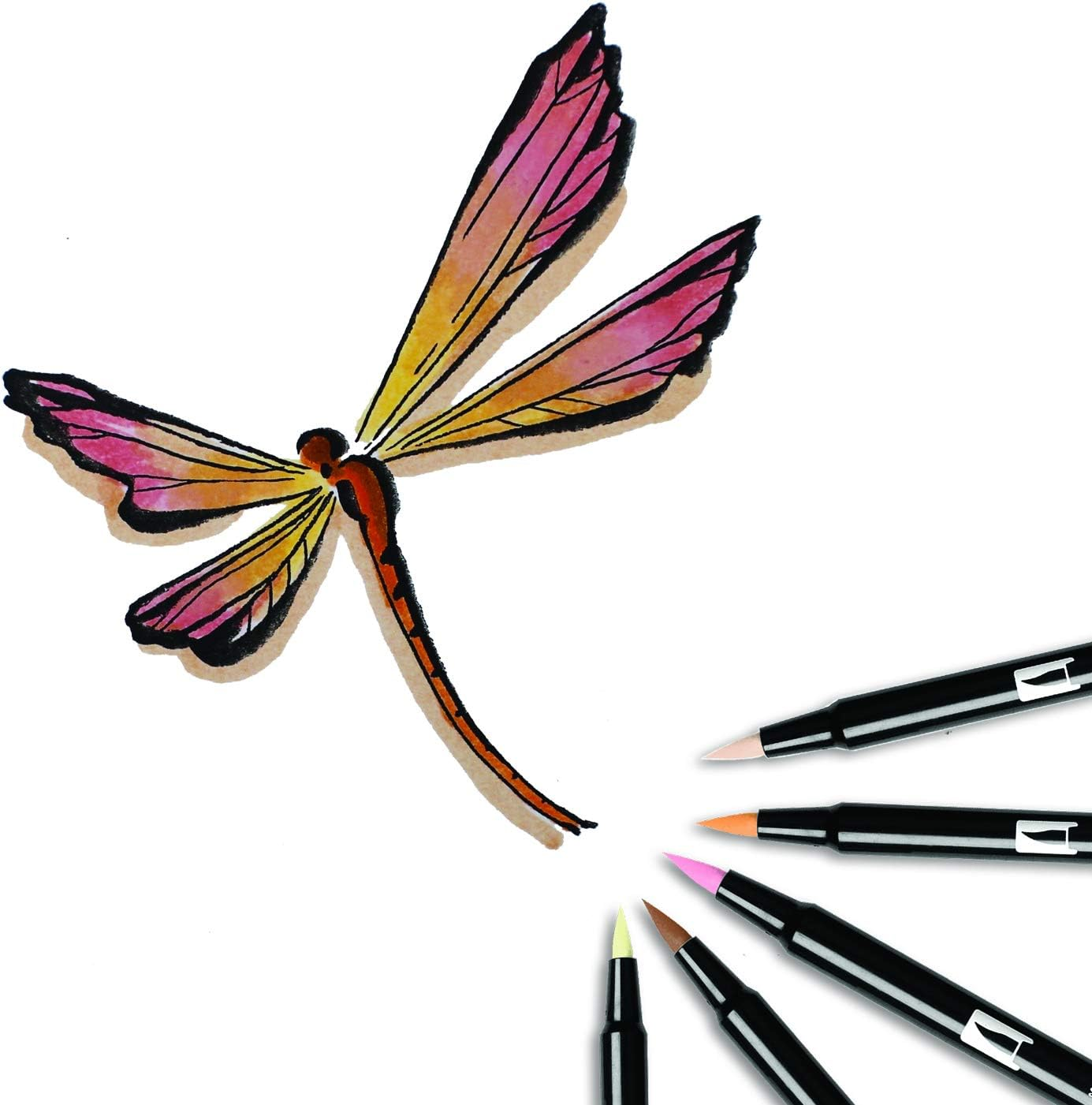 Tombow Dual Brush Pen Art Markers, Portrait, 6-Pack, DBP6-56165 image number 2