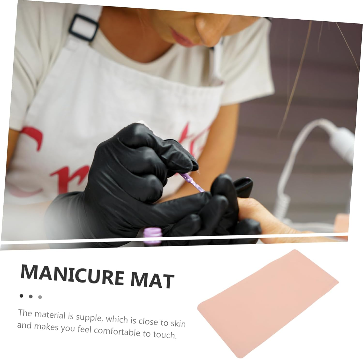 Nail Art Hand Cushion Nail Art Mat Foldable Soft Microfiber PU Leather Manicure Table Mat Portable Salon Hand Rest Cushion for Home Use