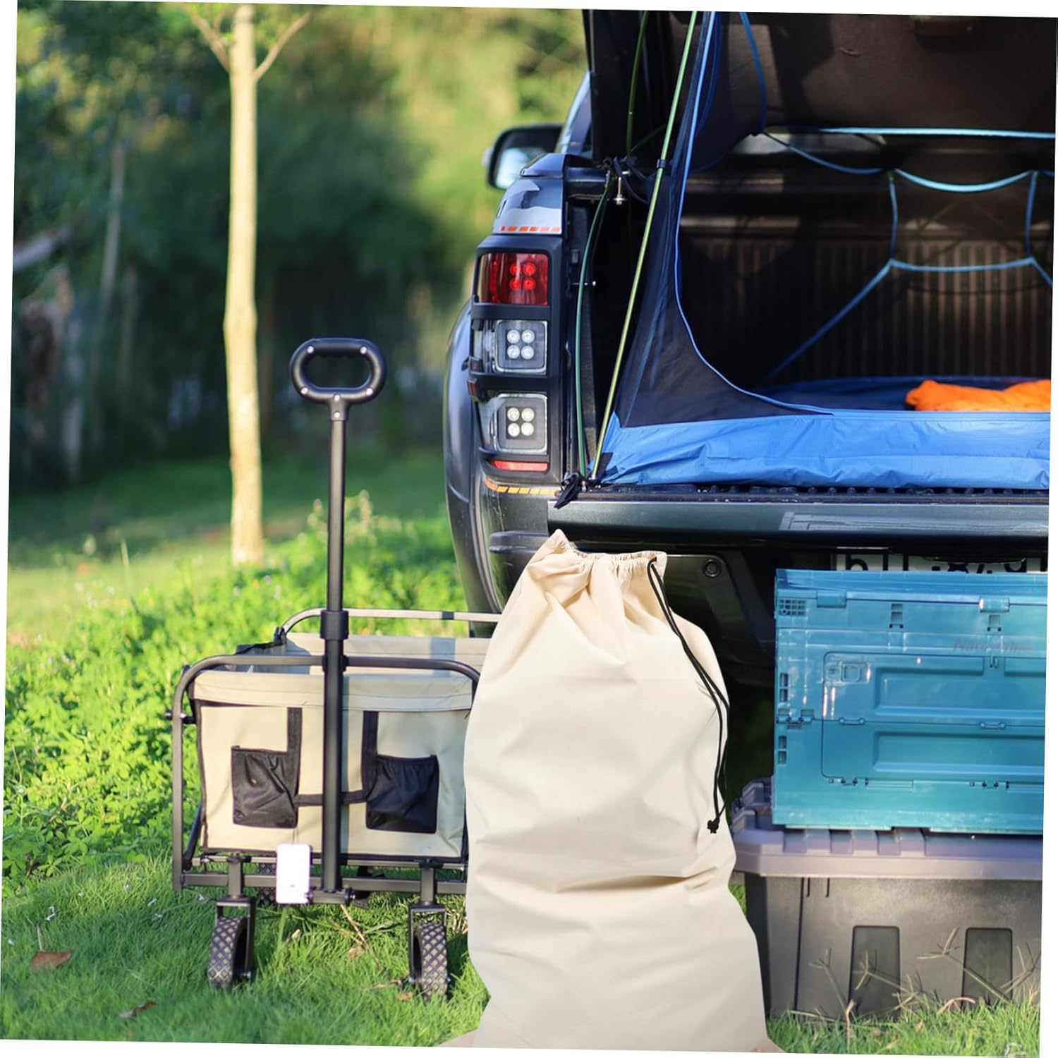 GOOHOCHY Large Storage Camping Bag Drawstring Closure Laundry Bag for Outdoor Hunting Travel image number 4