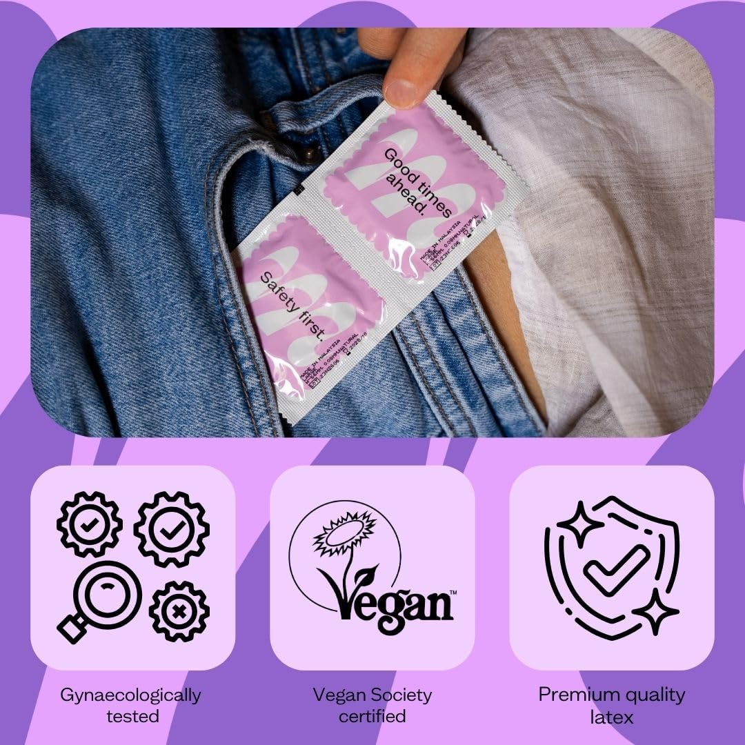 Moments Ultra Thin Large and Extra Lubricated Thinnest Premium Vegan Condoms (12 Count (Pack of 1)) image number 1