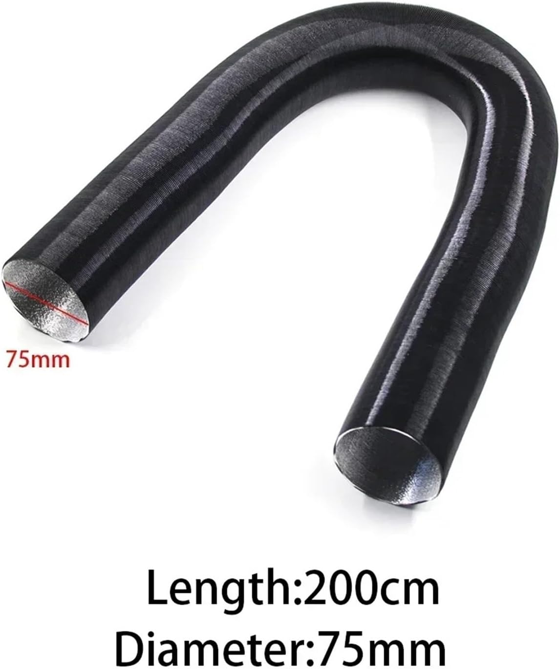 OVARIA 75Mm Car Air Diesel Heater Ducting Pipe Hose Line Air Intake Exhaust Outlet Parking Tube Fit for Webasto Dometic Planer Fit for Eberspache Automotive Heater Parts(200Cm)