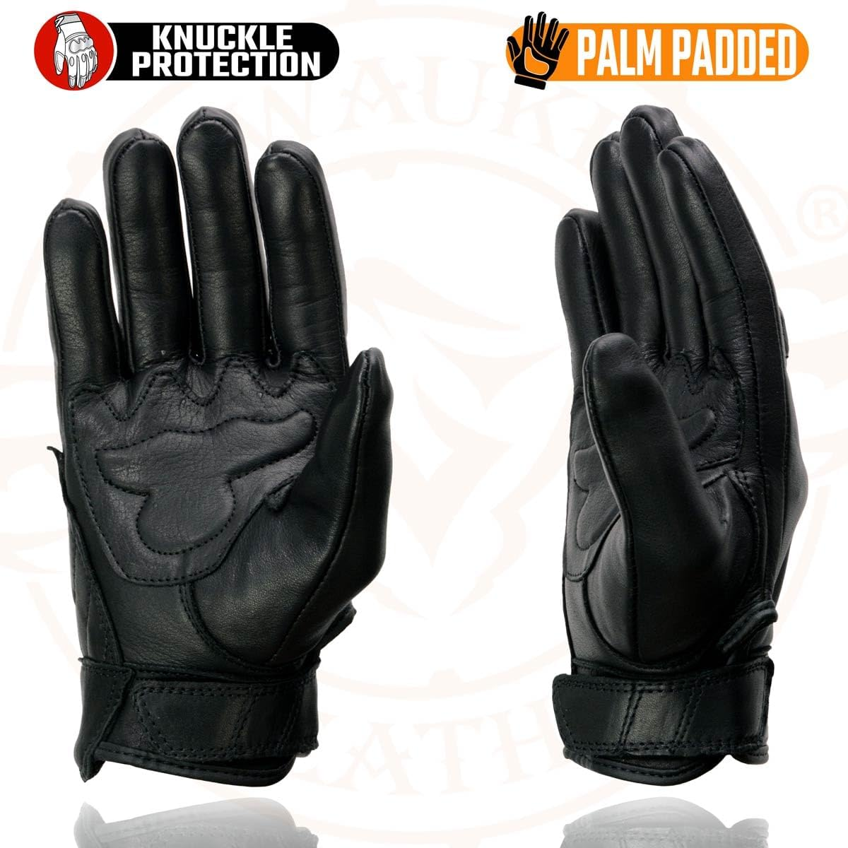 Milwaukee Leather MG7521 Men'S Leather Gloves with Gel Palm and Knuckle Protectors - Small image number 4