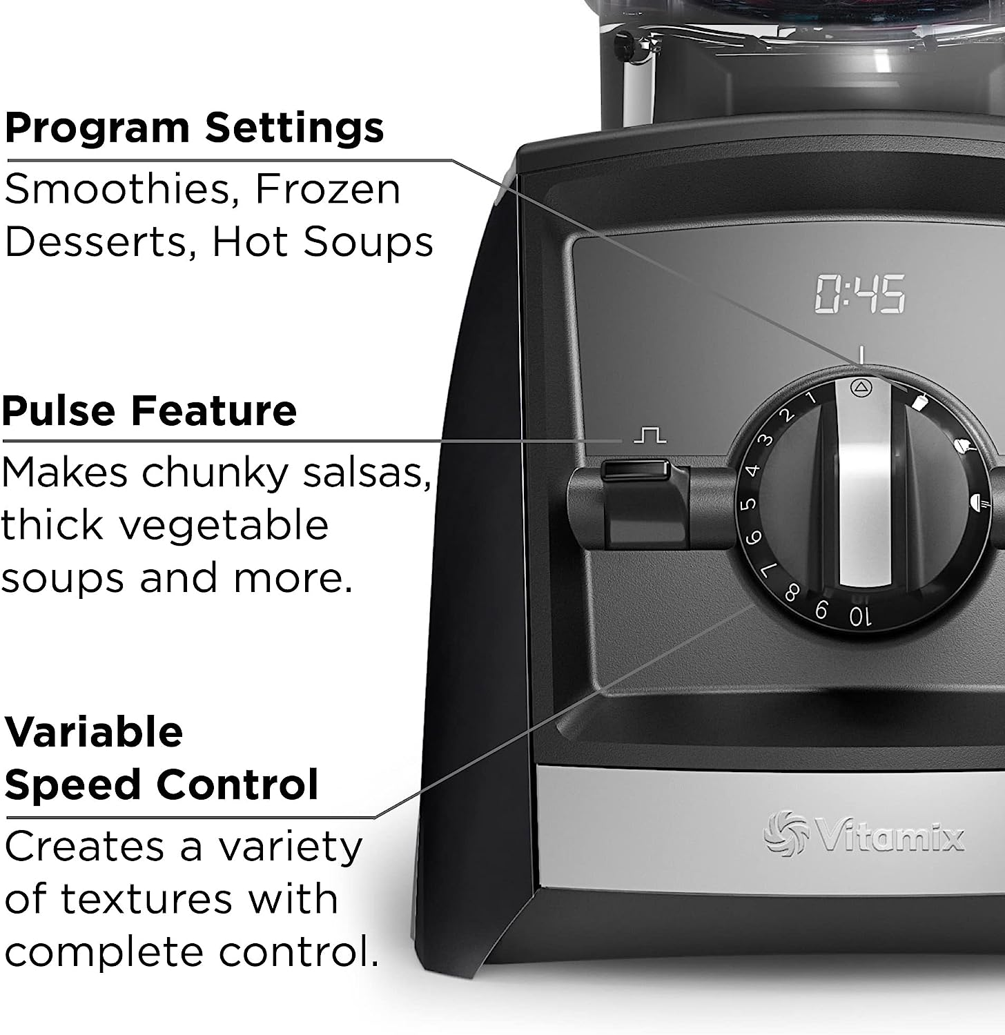 Vitamix A2500I Ascent Series High Performance Blender Slate 2L Powerful 10-Speed Blender with 3 Program Settings and 10-Year Warranty