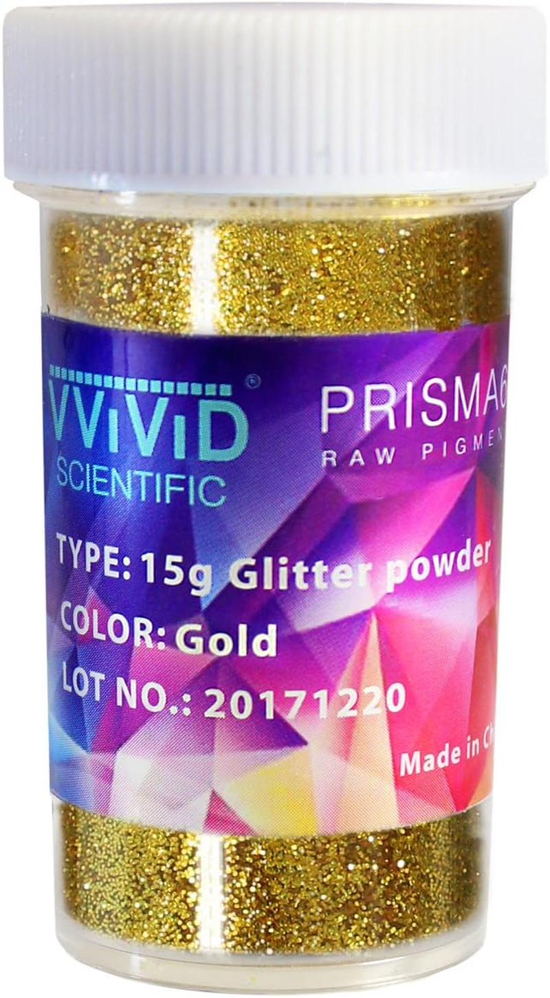 Vvivid Prisma65 Gold Metallic Glitter Powder 15G Jar (2 Units) image number 1