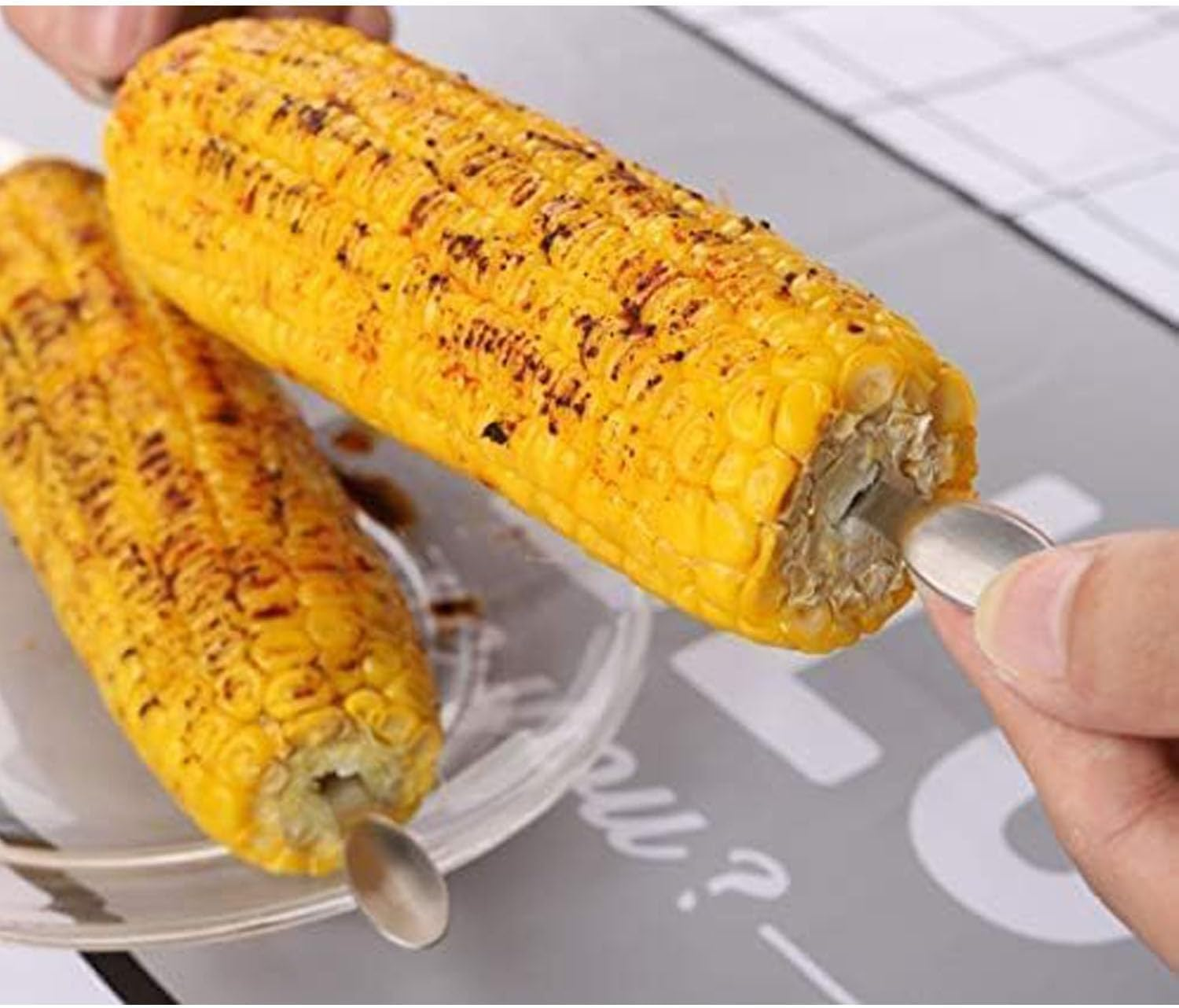 EOMECUIGAO Stainless Steel Corn Holders 10PCS Perfect for Corn on the Cob Fruits Snacks Ideal for Picnics Barbecues Parties image number 5