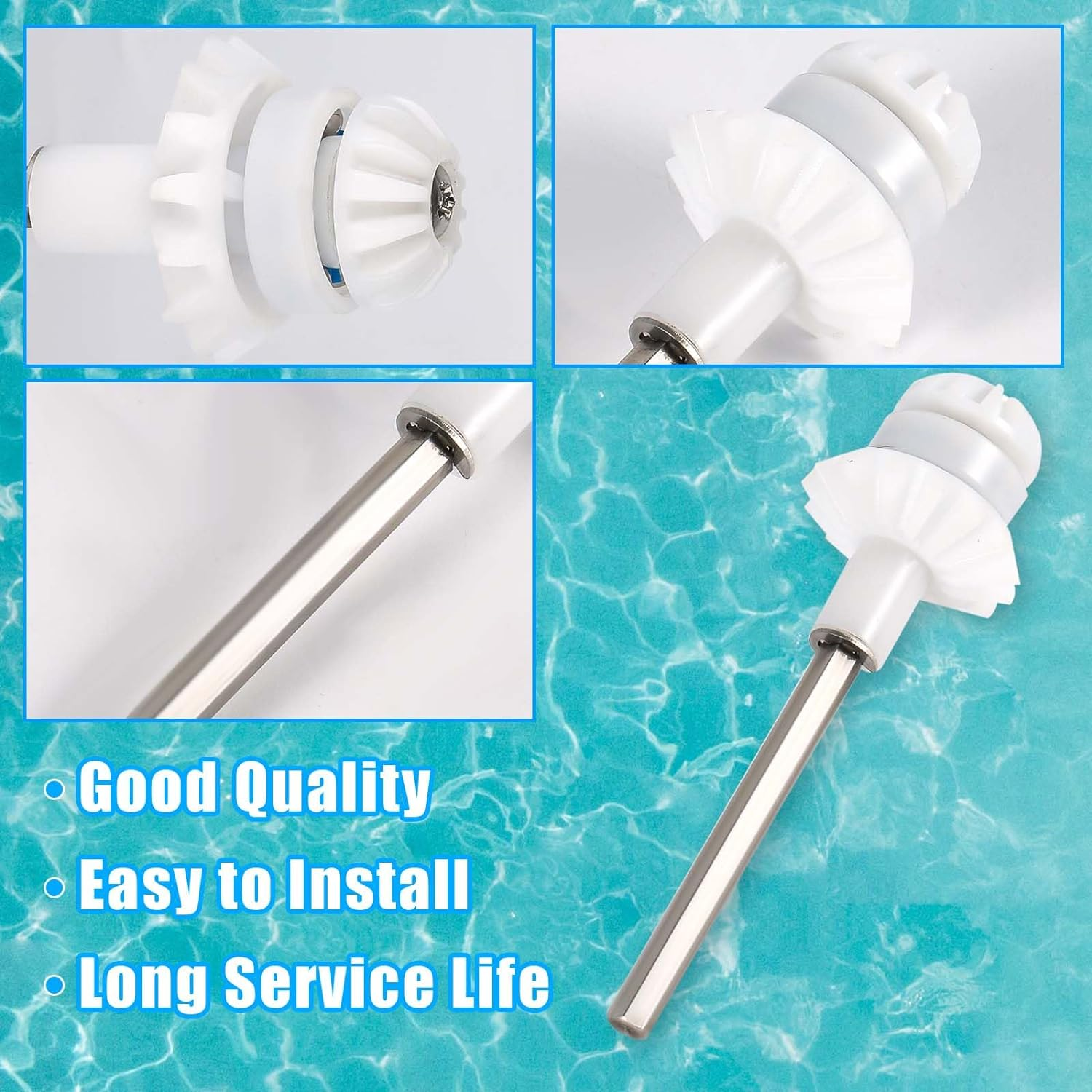 2 Packs Pool Cleaner Parts for MX8 MX8EL MX6 MX6EL Elite, Pool Cleaner Drive Shaft Tune-Up Accessories Assembly Pool Cleaner Replacement Parts for Zodiac, with Pool Engine Wheel Bearing image number 3