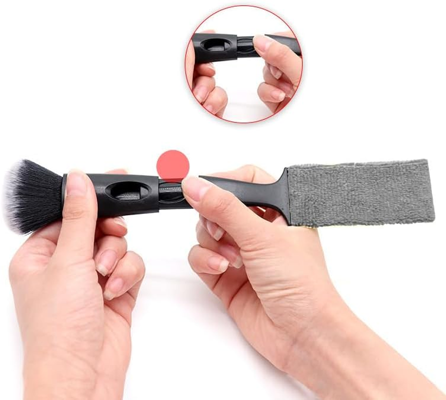 Car Detailing Brush Set, 4 PCS Soft Boars Hair Auto Interior Cleaning Detail Brushes, Perfect for Safely Cleaning Emblem Air Vent, Leather Seats, Washing Wheels, Tires, Engine Bay image number 3