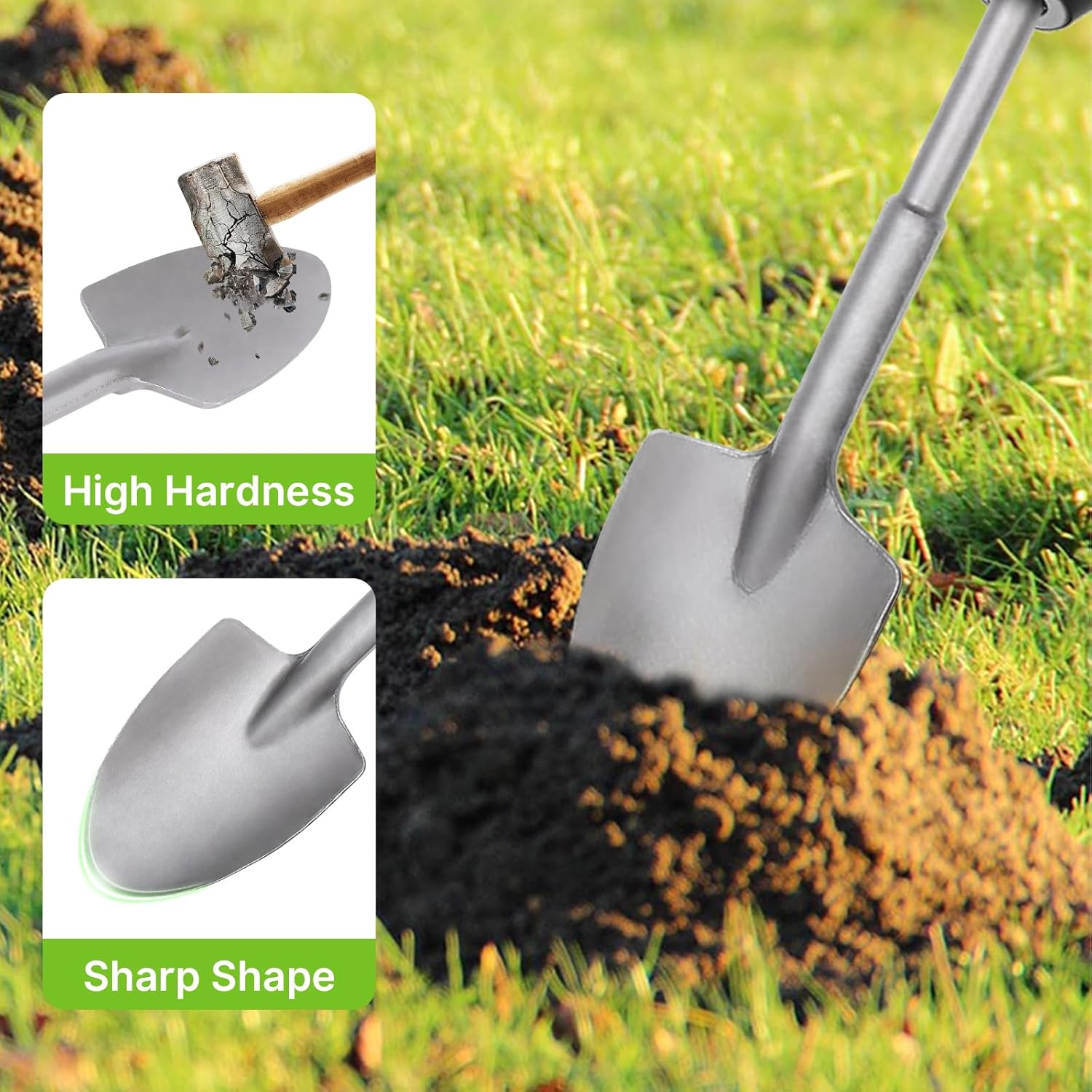 Sds-Max Shank 40Cr Steel Clay Spade, 410Mm Demolition Jack Hammer Bit, Trenching and Digging Shovel Bit for Clay, Gravel, Frozen Soil, Concrete image number 3