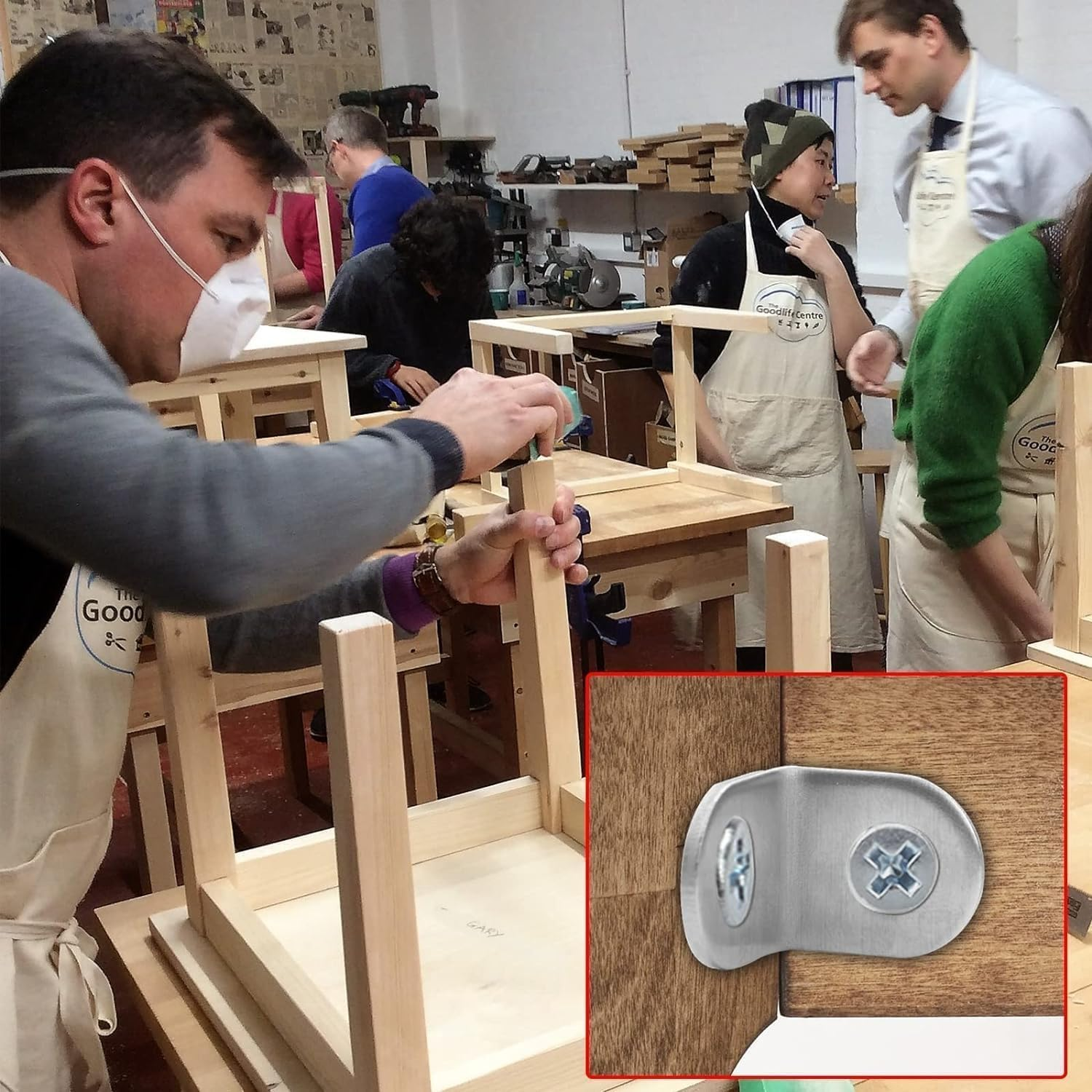 L Bracket Corner Brace with Screws,20Pcs L Bracket Corner Brace 90 Degree Corner Braces L Brackets Corner Brackets,90 Degree Brace Small Right Angle Brackets,Stainless Steel L Brackets Corner Braces image number 4