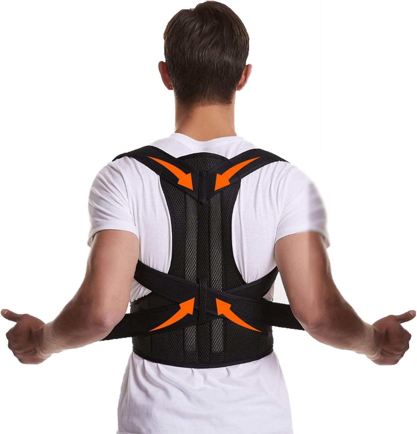 S-5XL plus Size Posture Corrector for Men and Women Teenager Student Adjustable Back Brace Upright Full Back Support Straightener Prevent Scoliosis Improve Hunchback image number 5