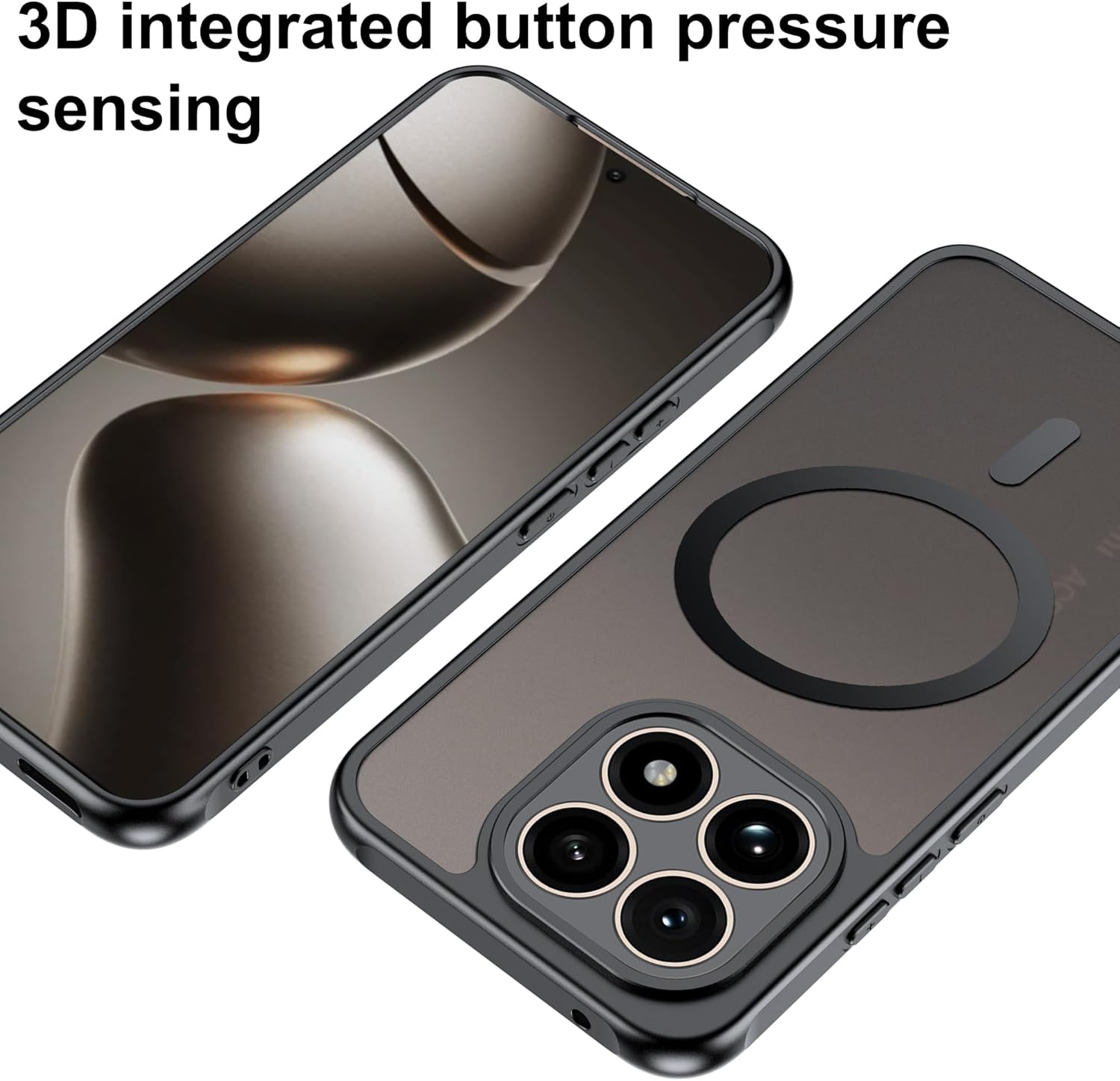 Effcotuo Magnetic Case for Xiaomi Mi 15T 5G Case with Screen Protector for Tempered Glass Screen Protector [Compatible with Magsafe] Acrylic Protective Case Full Magnet Matte Mobile Phone Case image number 5