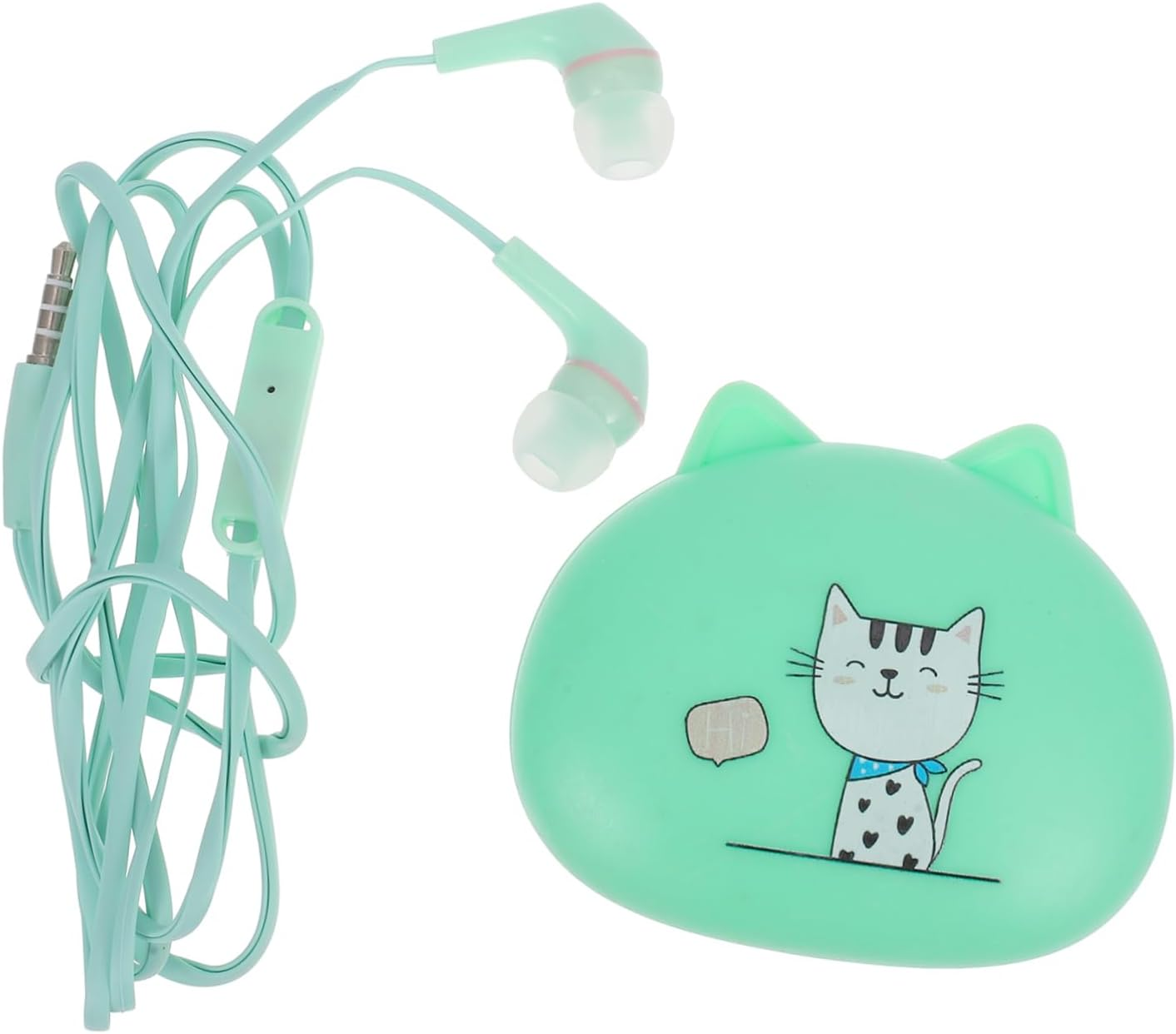 TOYZFRIENDY Universal In-Ear Corded Earbuds with Microphone for Smartphones, High Sound Quality Headphones, Wired Portable Earphones in Green for Gaming and Daily Use image number 4