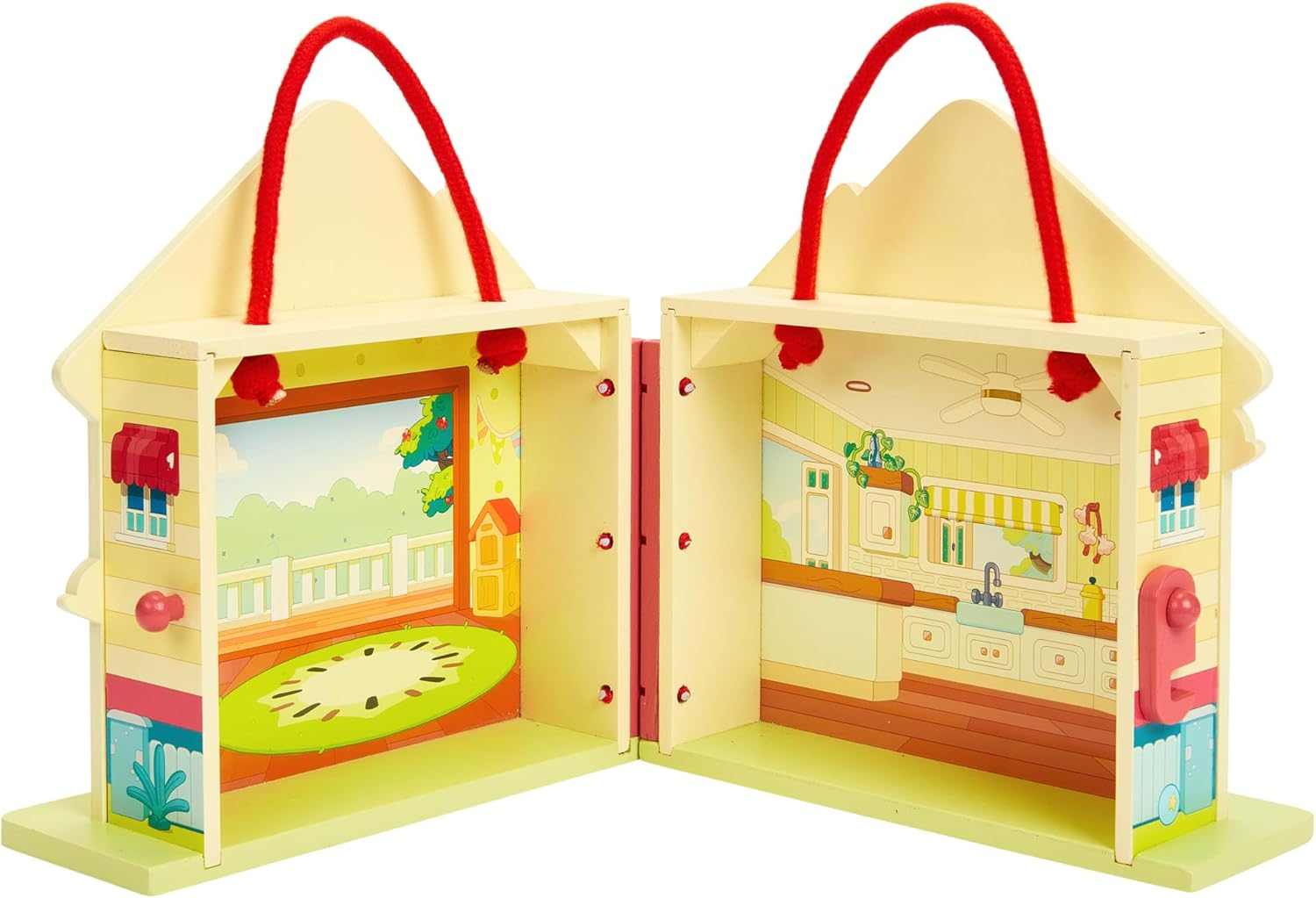 Bluey Wooden Carry along House 22-Piece Activity Toy Playset image number 2