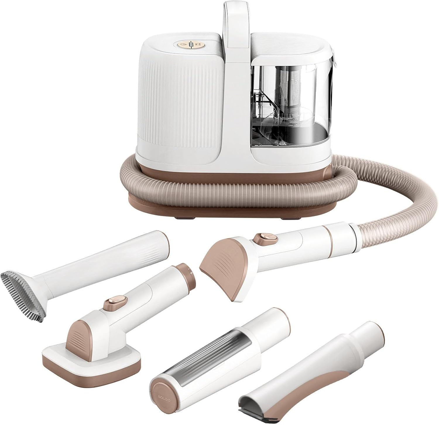 Pet Scene Dog Grooming Kit,6 in 1 Dog Grooming Vacuum Cleaner Hair Remover Clipper Deshedding Slicker Brush Trimmer Pro Groomer 3 Suction Levels,With 5 Professional Tools image number 5