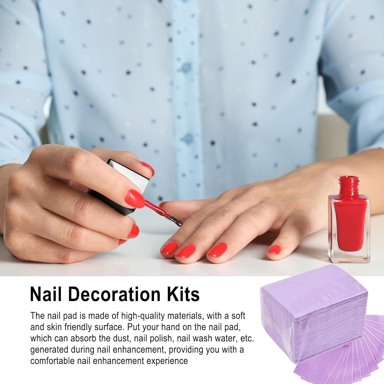 Pack of 50 Nail Art Place Mats Waterproof Nail Art Paper Pads Nail Table Mat Nail Paper Towels Manicure Table Mat Accessories for Manicure Nail Art Salon Beauty Salon - Pink image number 4