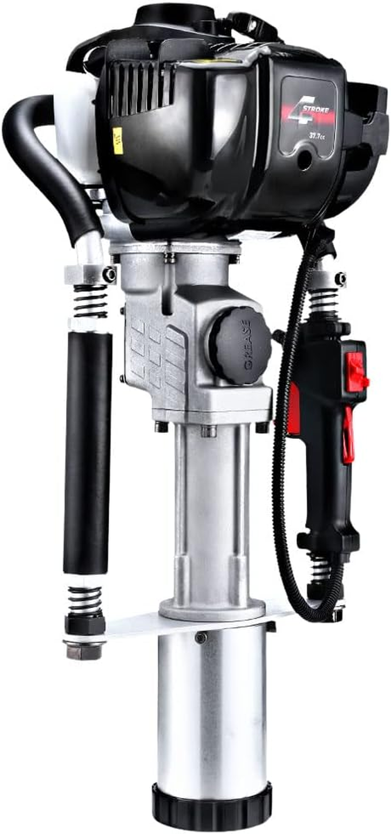 Petrol Post Driver 4-Stroke Rammer Pile Star Picket Fence Hole Black Heavy Duty Tool image number 1