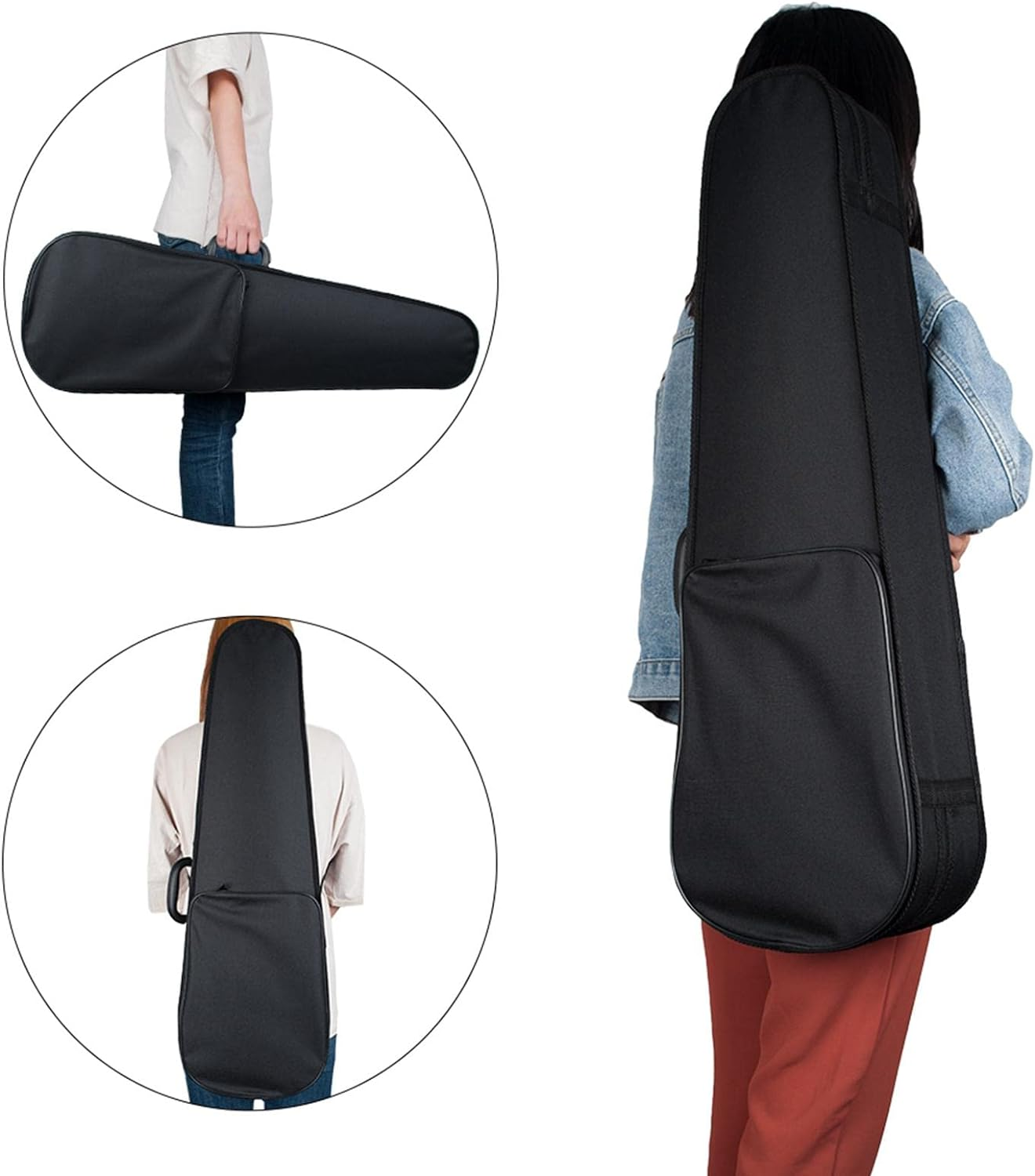 Electric Violin 4/4 Headphone Full Size Acoustic Electric Violin Set Beginner - Black image number 4